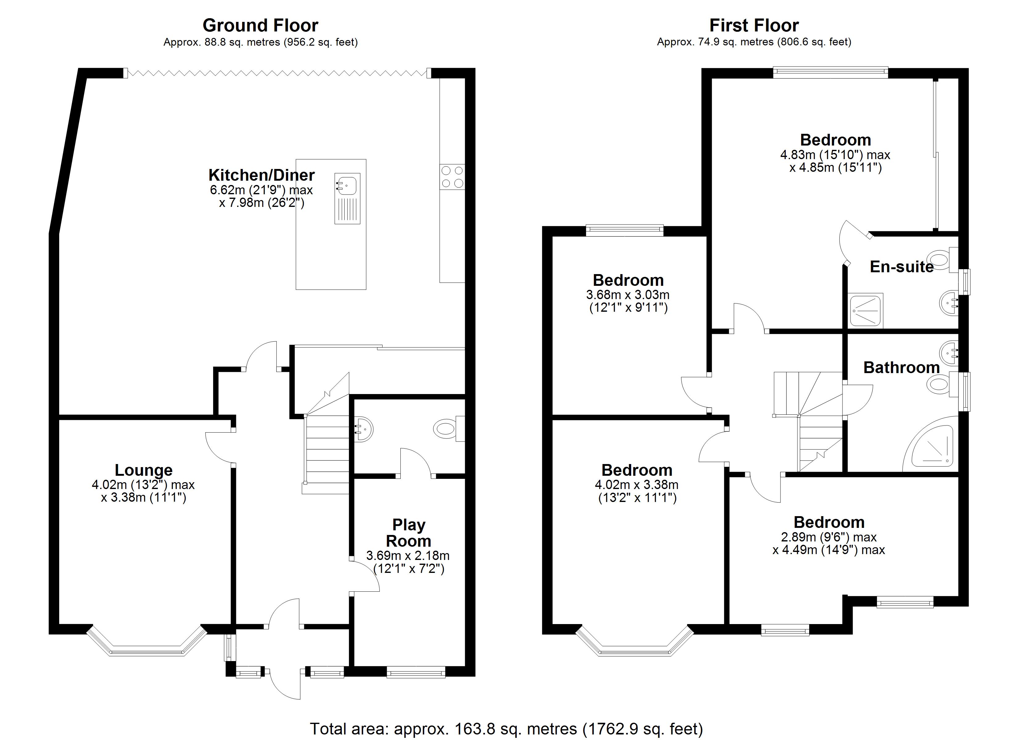 Floorplan for Rowlands Crescent, Solihull