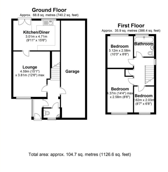 Floorplan for Maywell Drive, Solihull