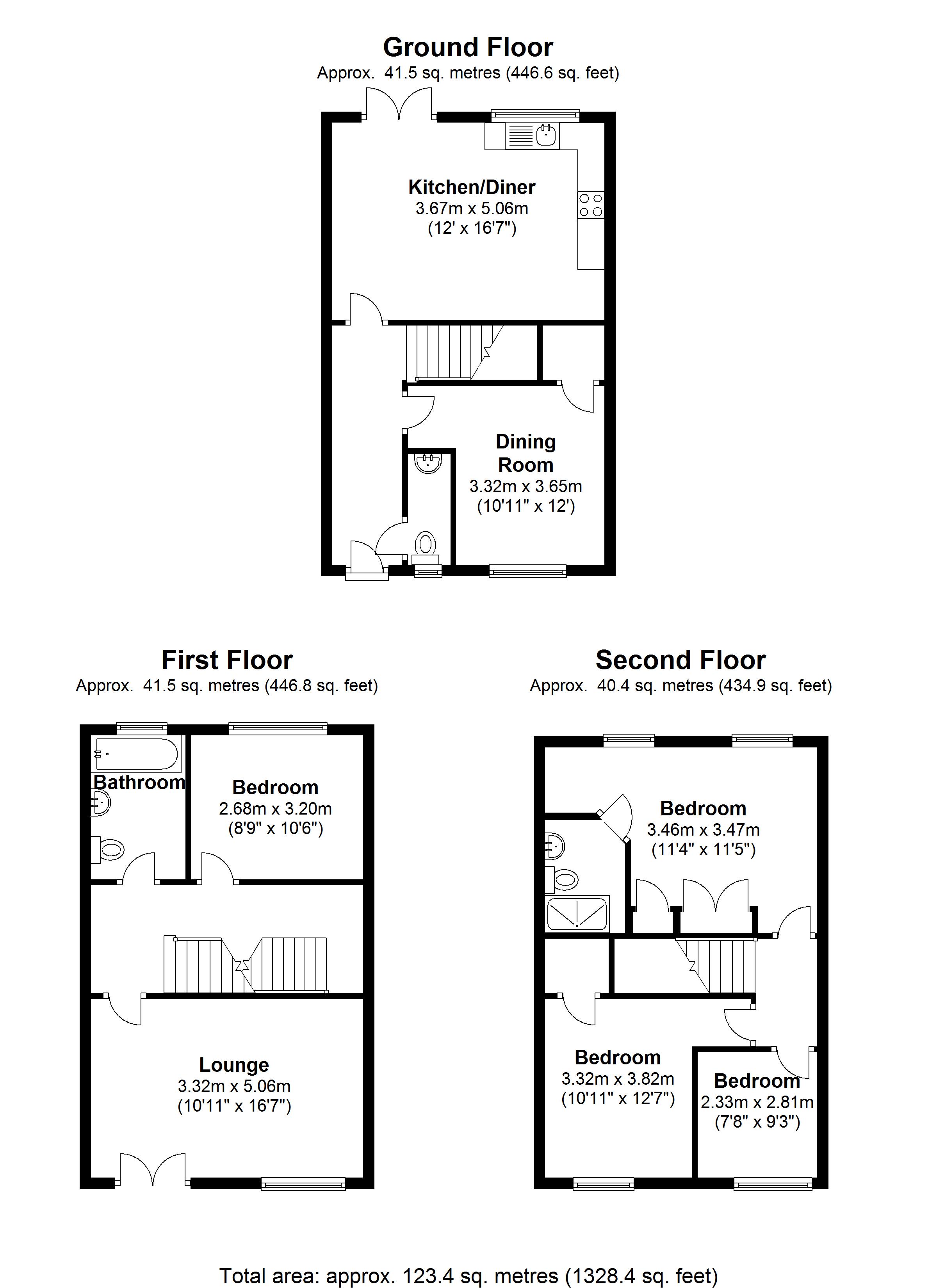Floorplan for Middlewood Close, Solihull