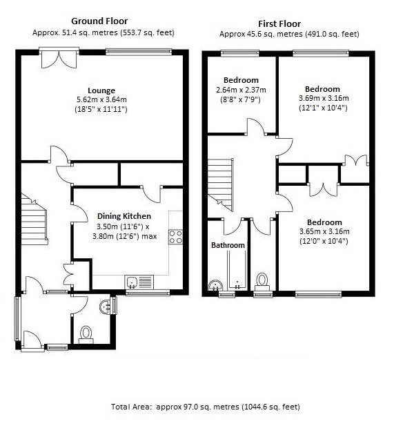 Floorplan for Westhill Close, Solihull