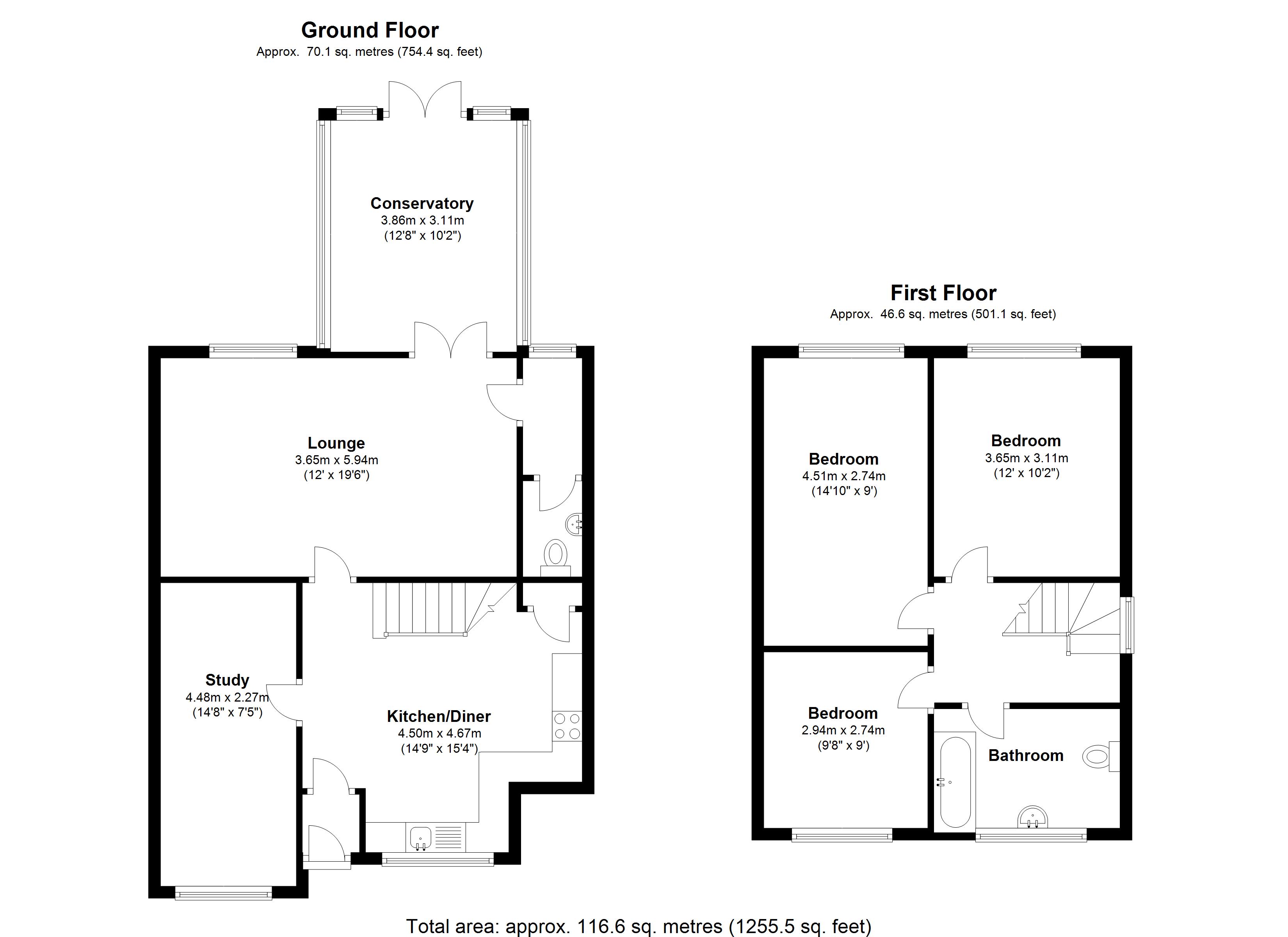 Floorplan for Kingswood Close, Solihull
