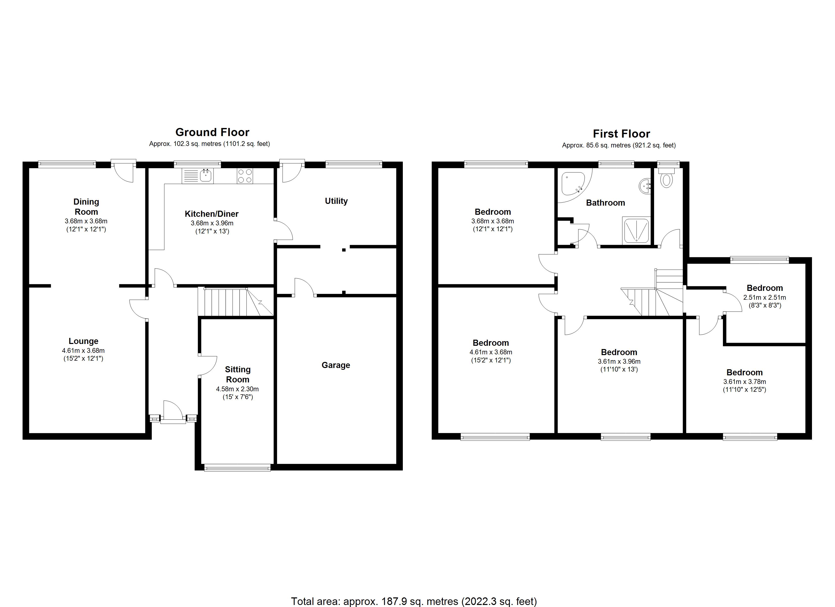 Floorplan for Leveson Crescent, Coventry