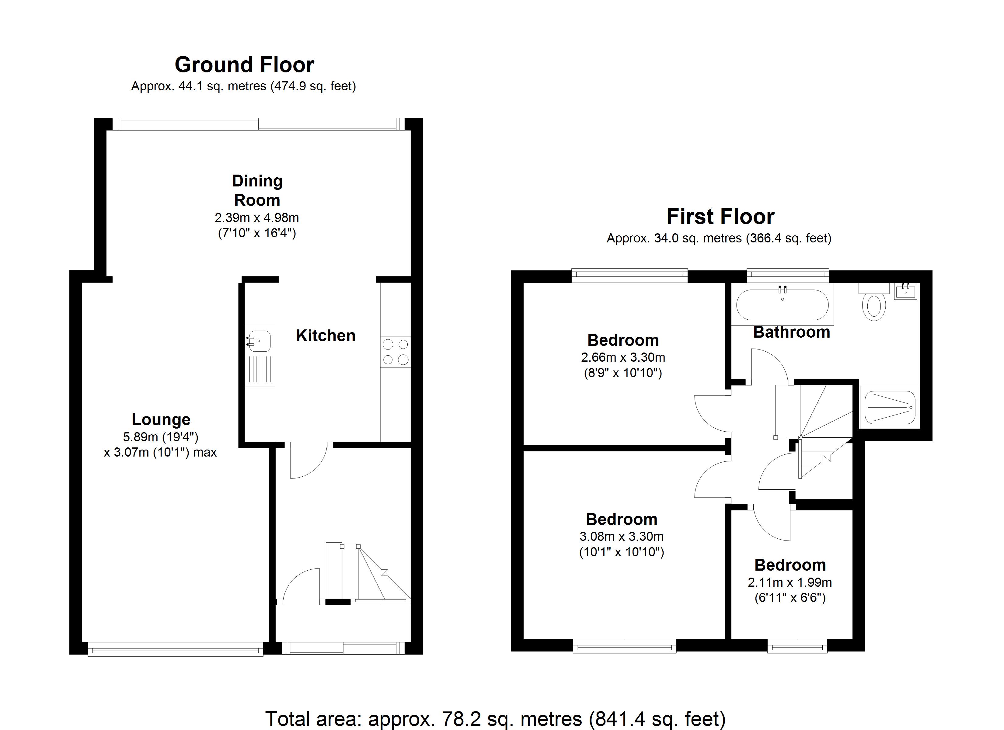 Floorplan for Muswell Close, Solihull