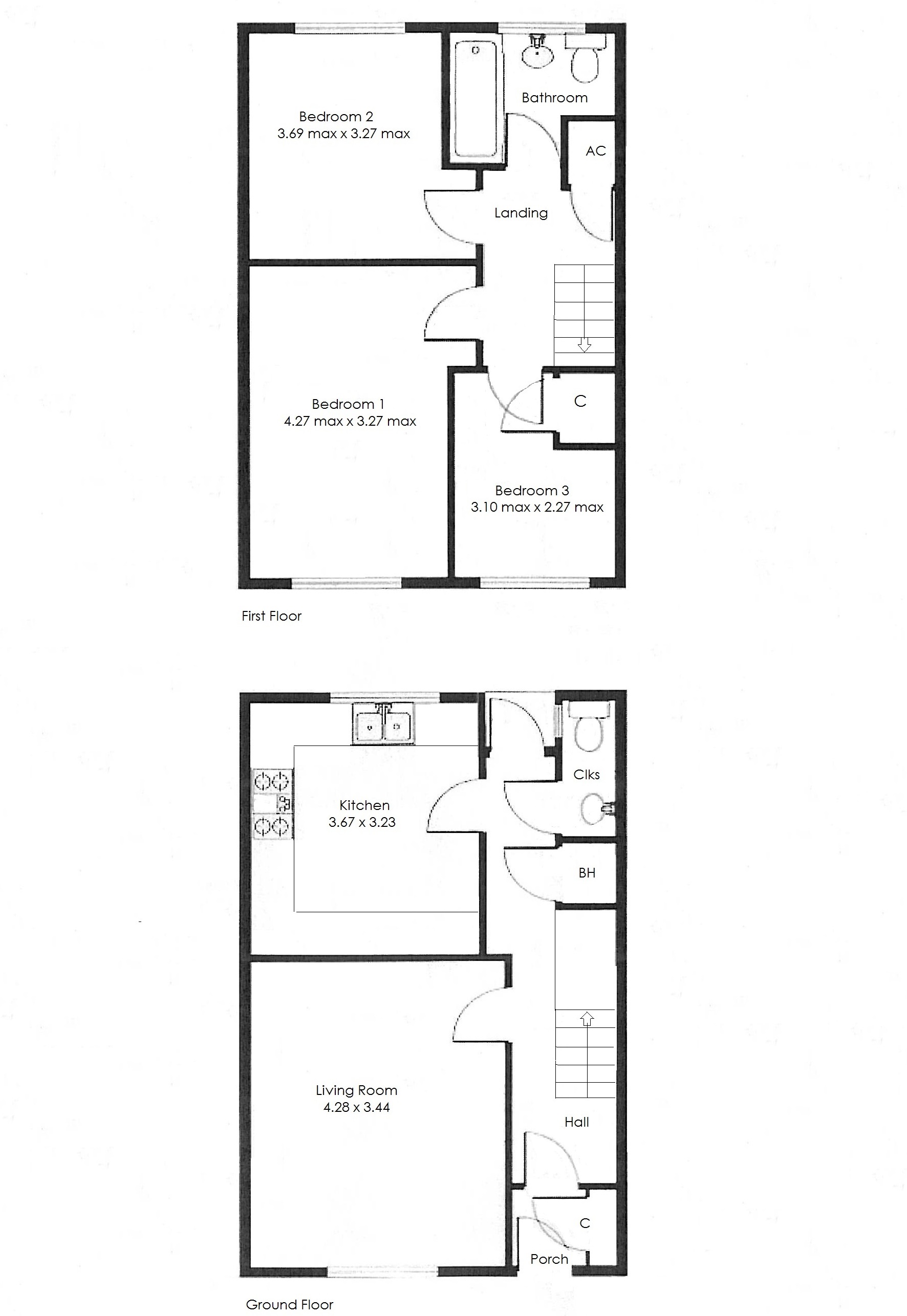 Floorplan for Whitnash Close, Balsall Common