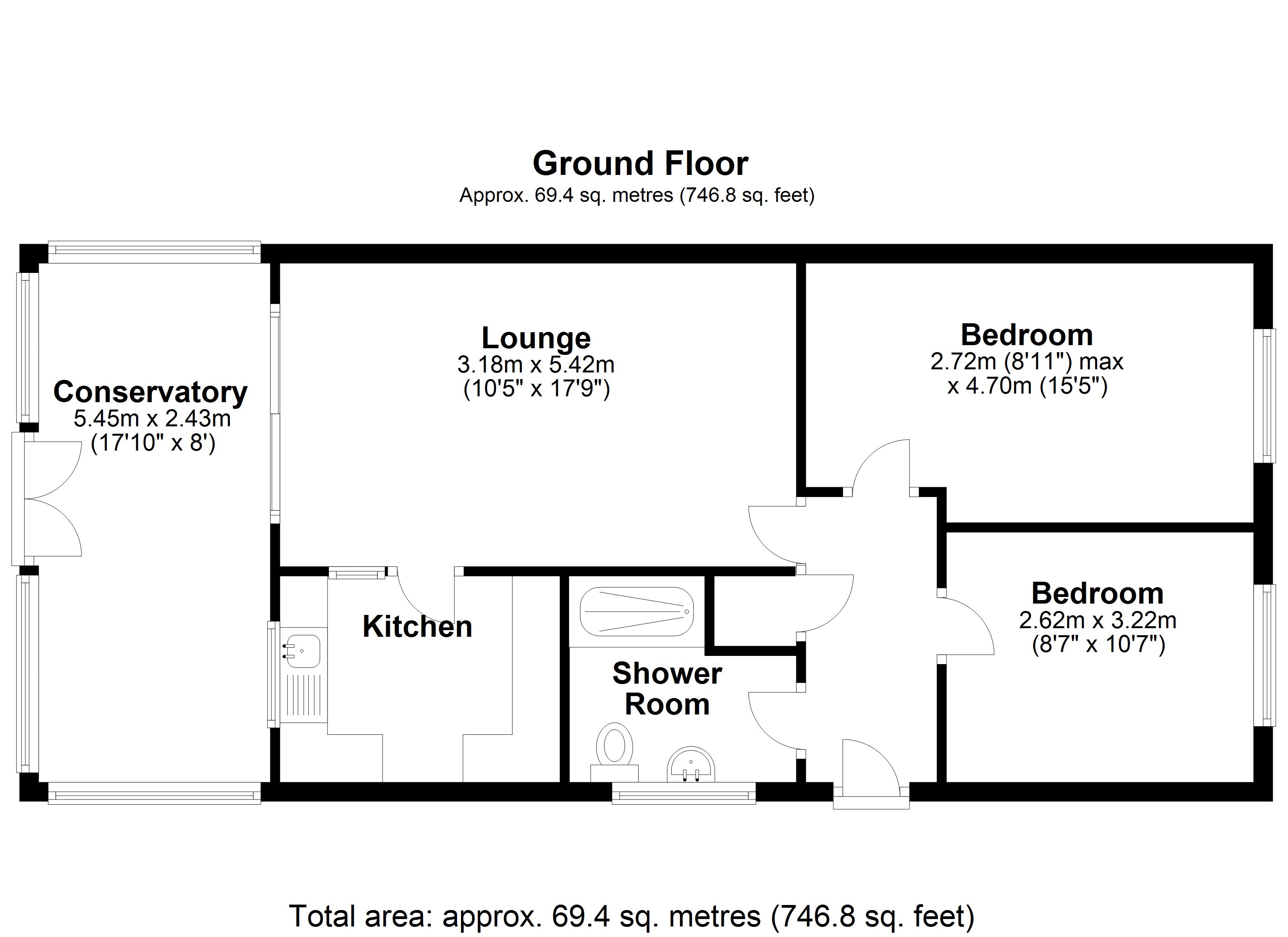 Floorplan for Dovecote Close, Solihull