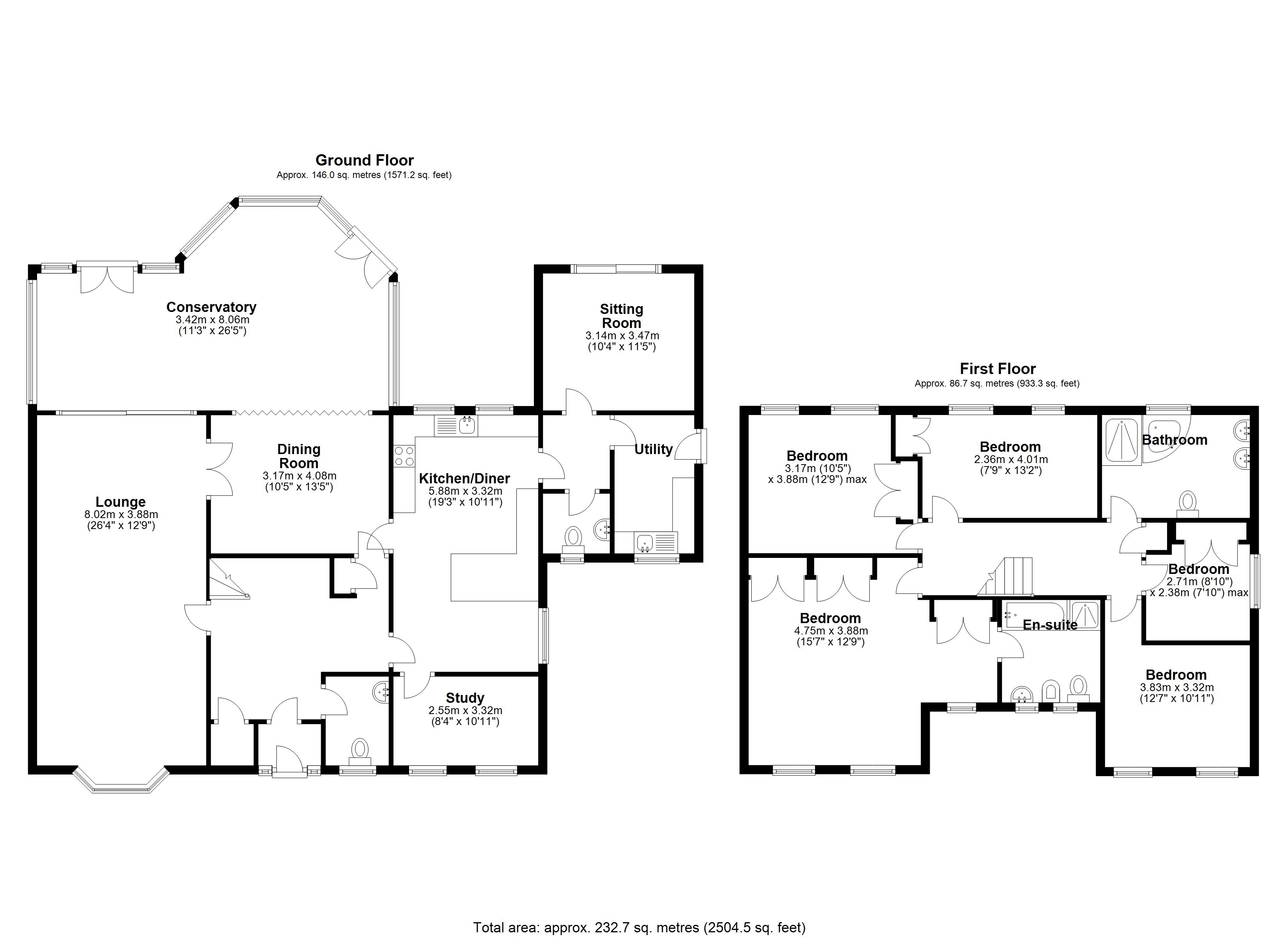 Floorplan for Whitefields Road, Solihull
