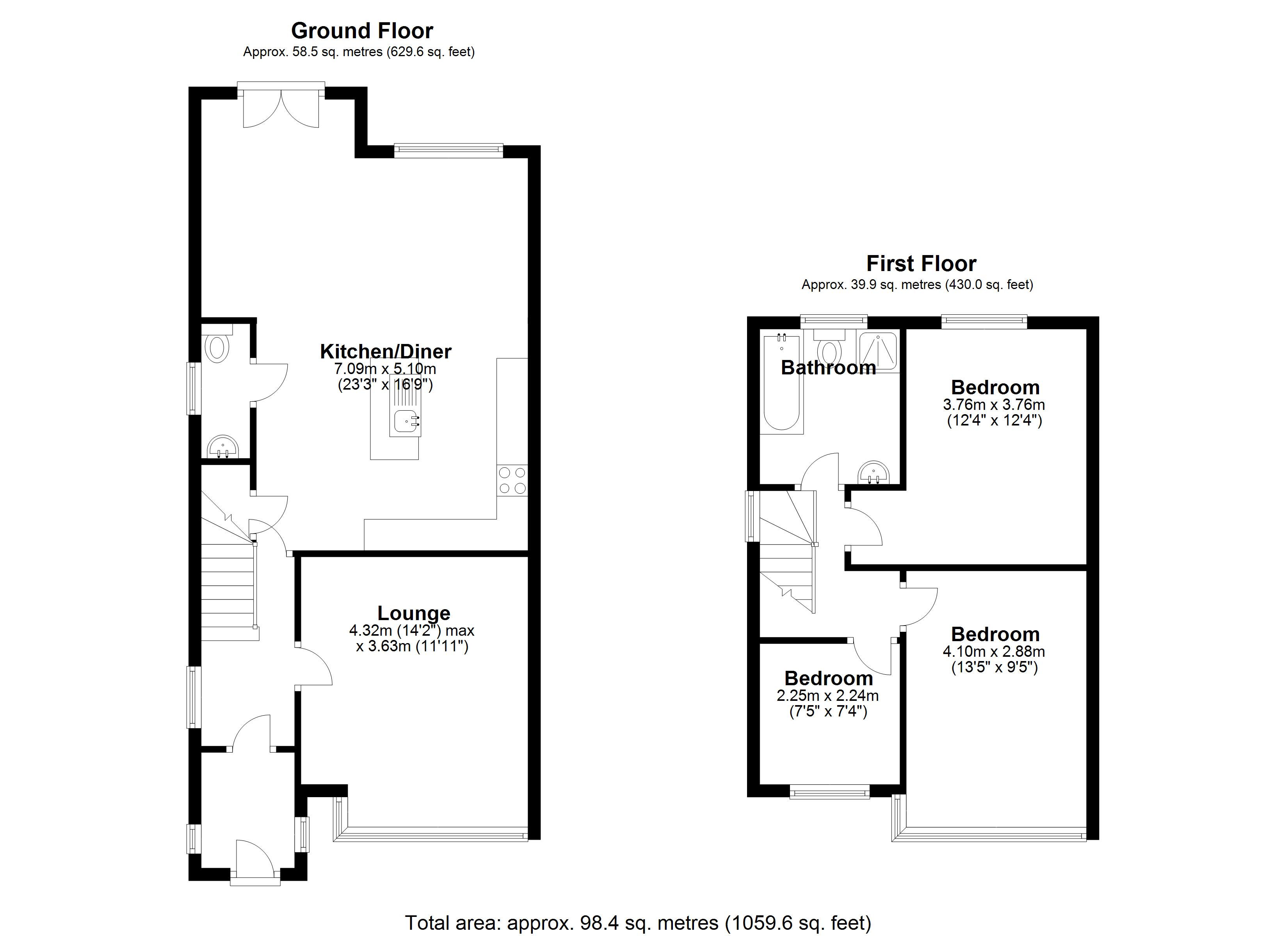 Floorplan for Mountjoy Crescent, Solihull