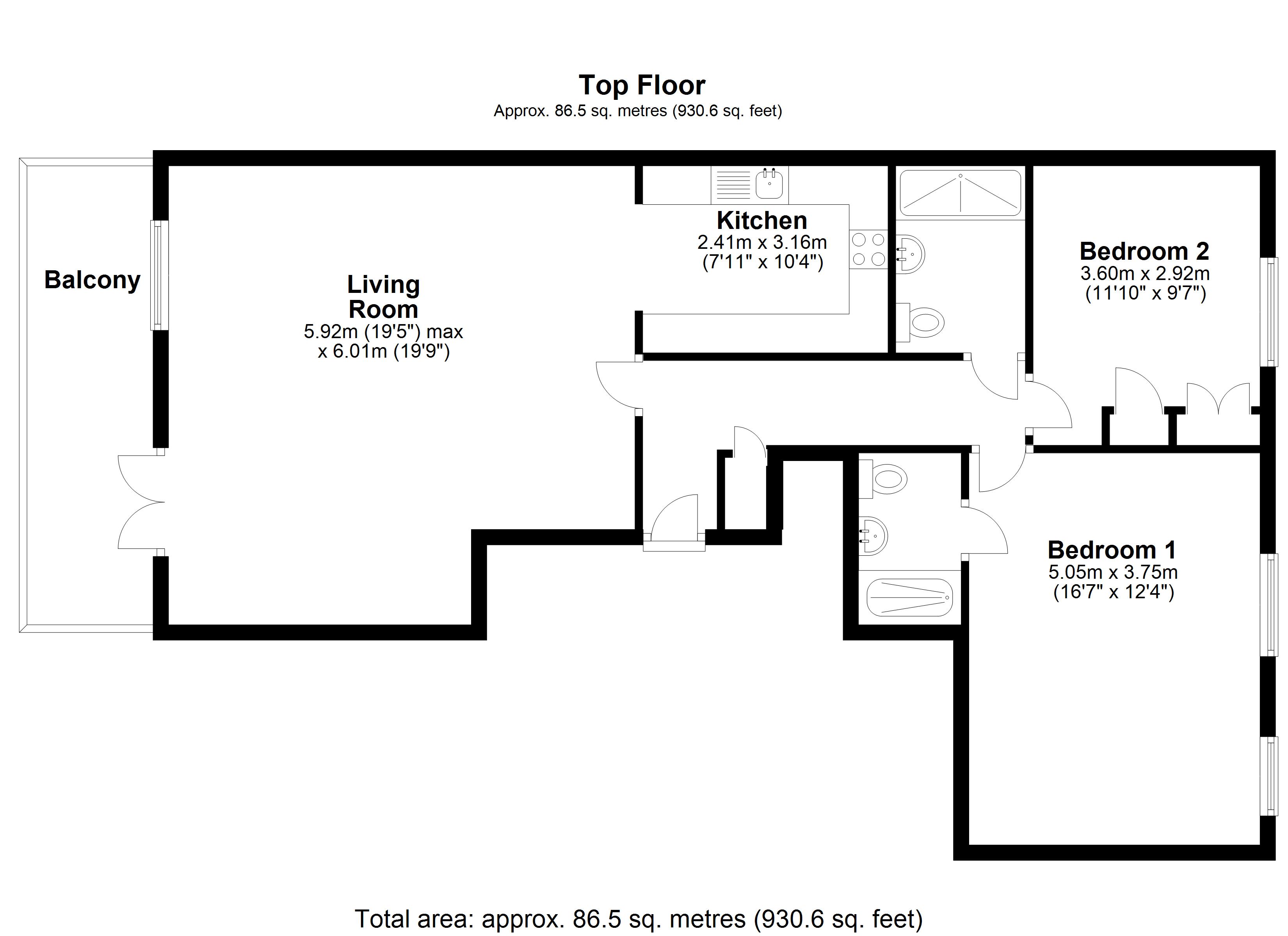 Floorplan for Bridge House, Solihull