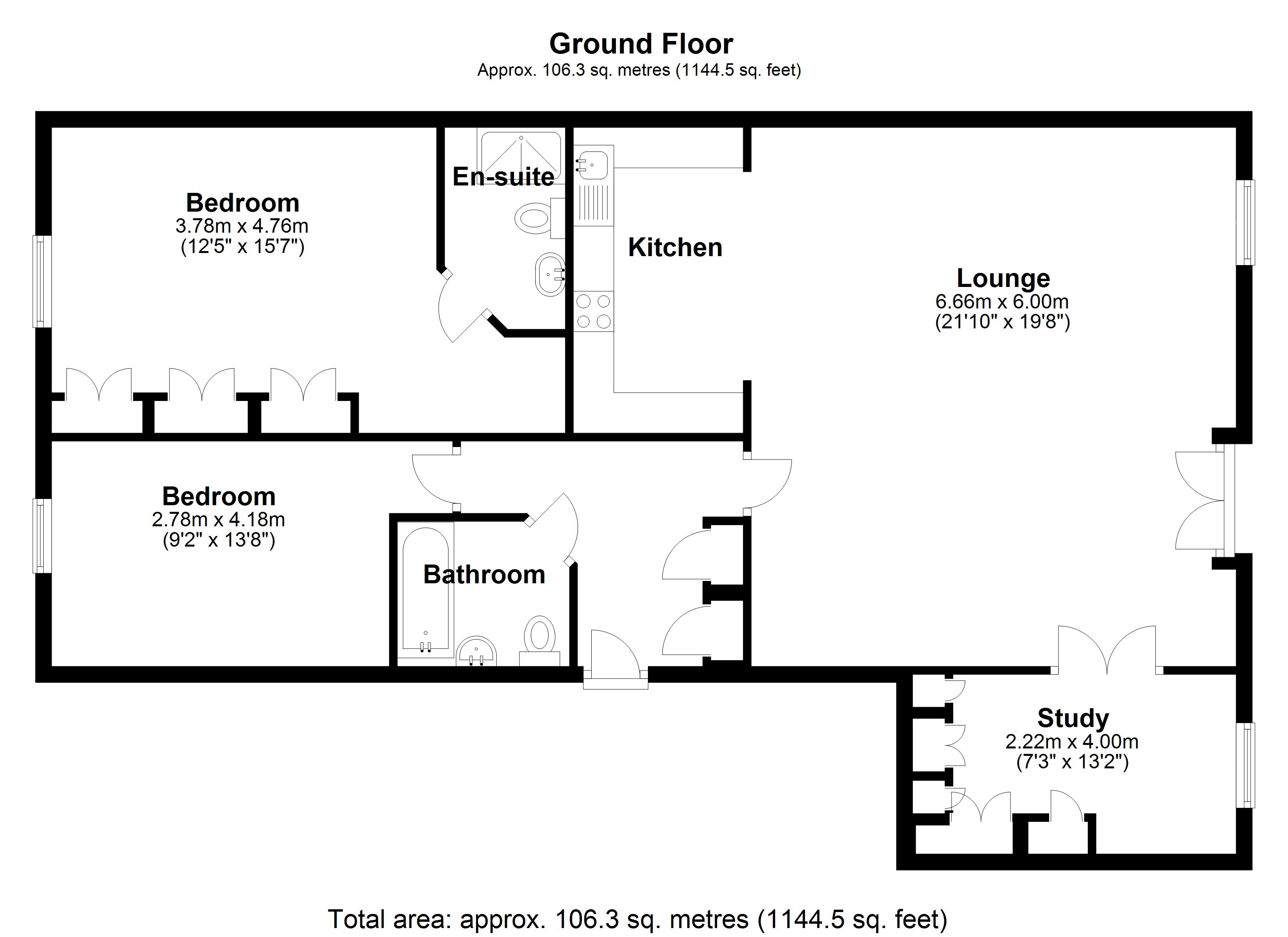 Floorplan for Bridge House, Solihull