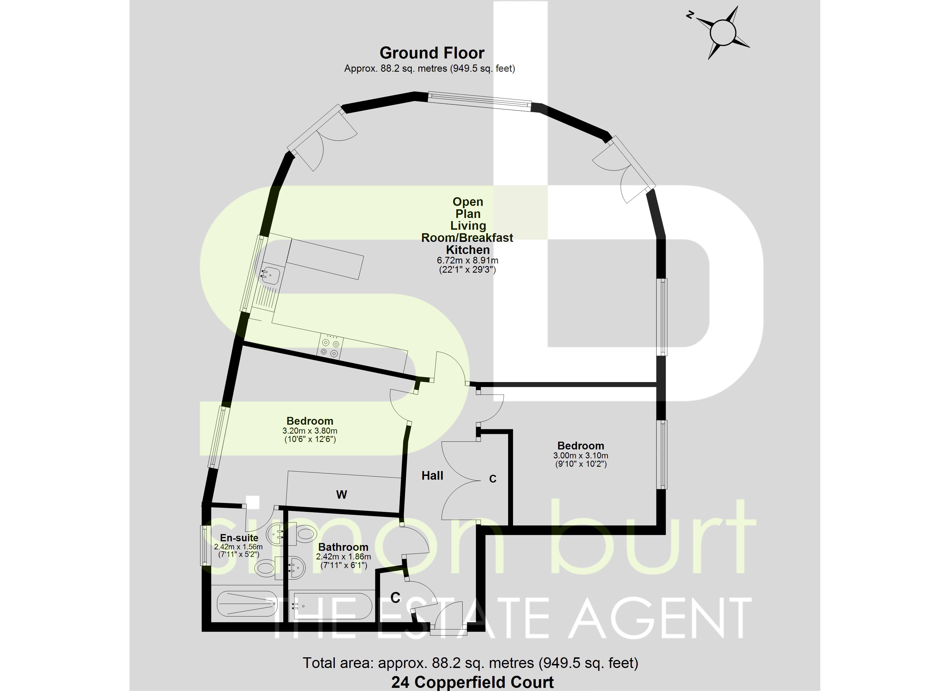 Floorplan for Copperfield Court, Solihull