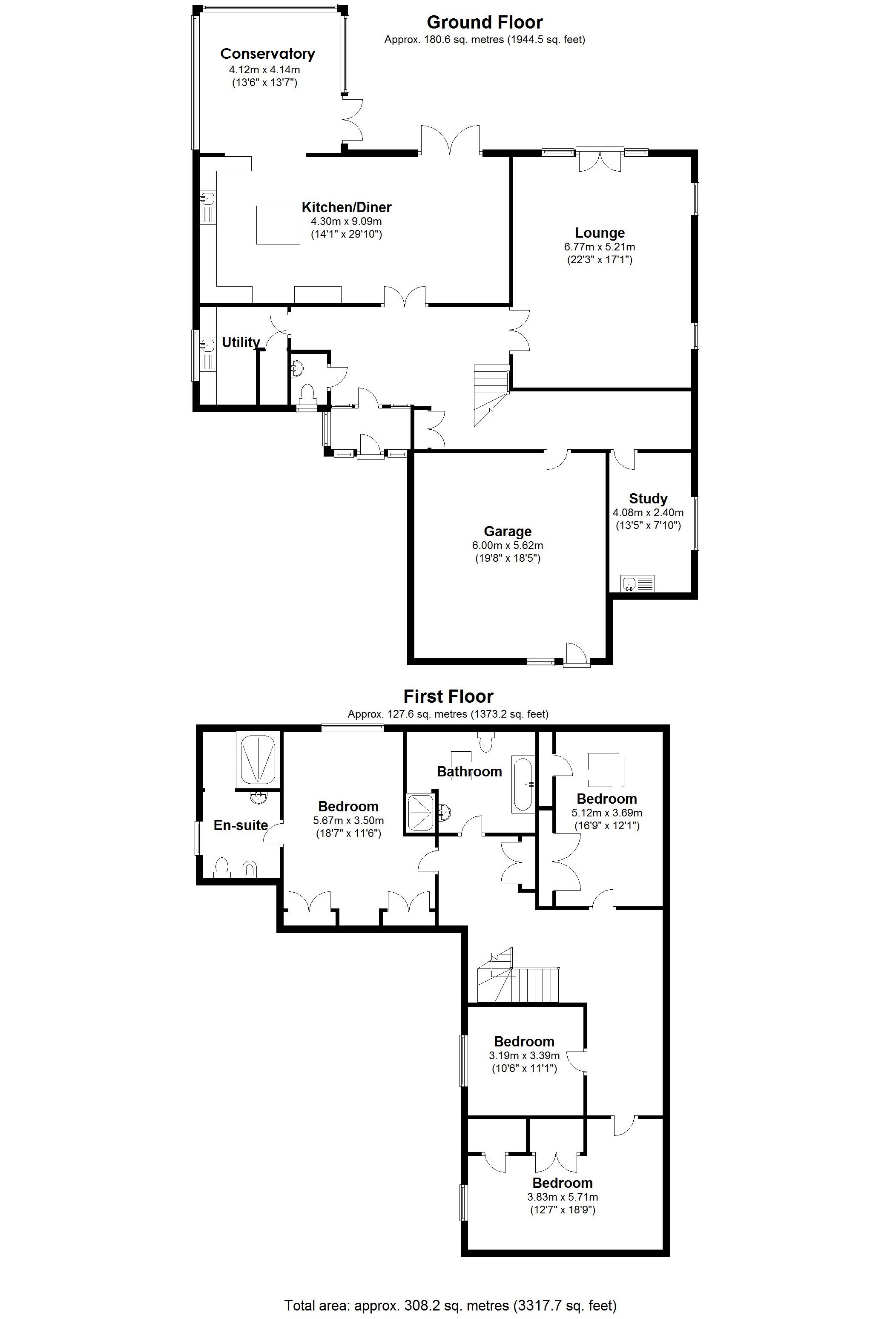 Floorplan for Kenilworth Road, Balsall Common