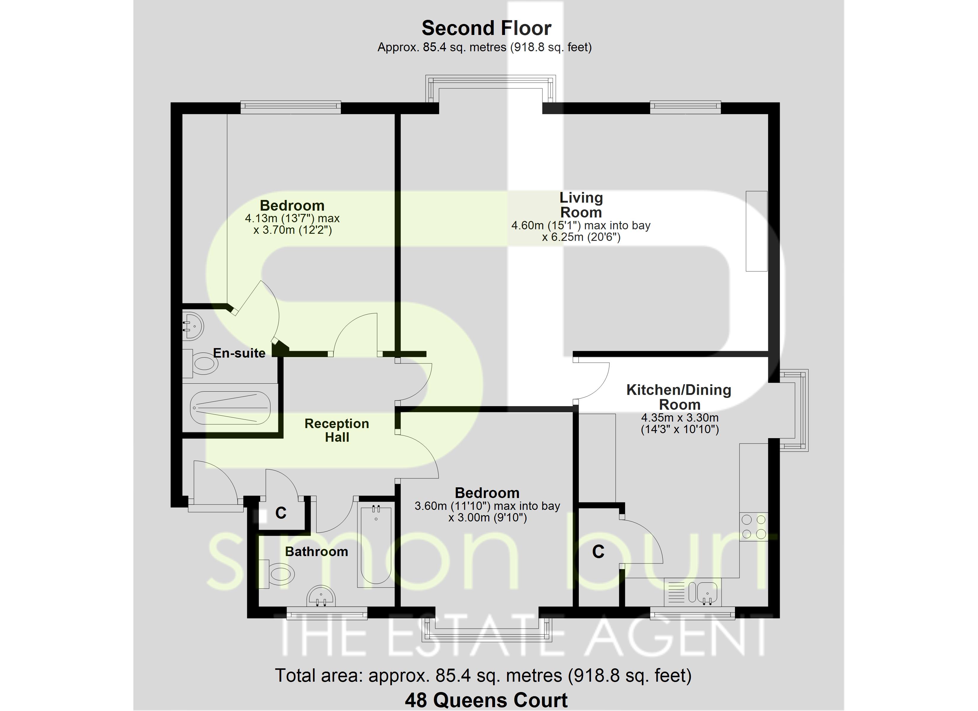 Floorplan for Queens Court, Solihull