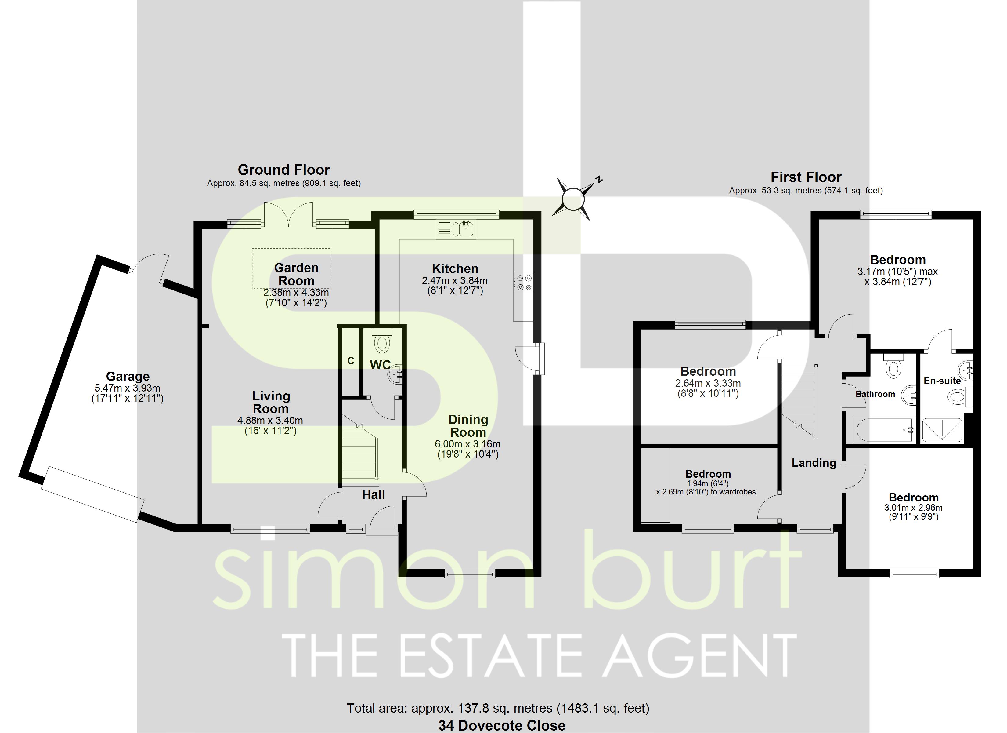 Floorplan for Dovecote Close, Solihull