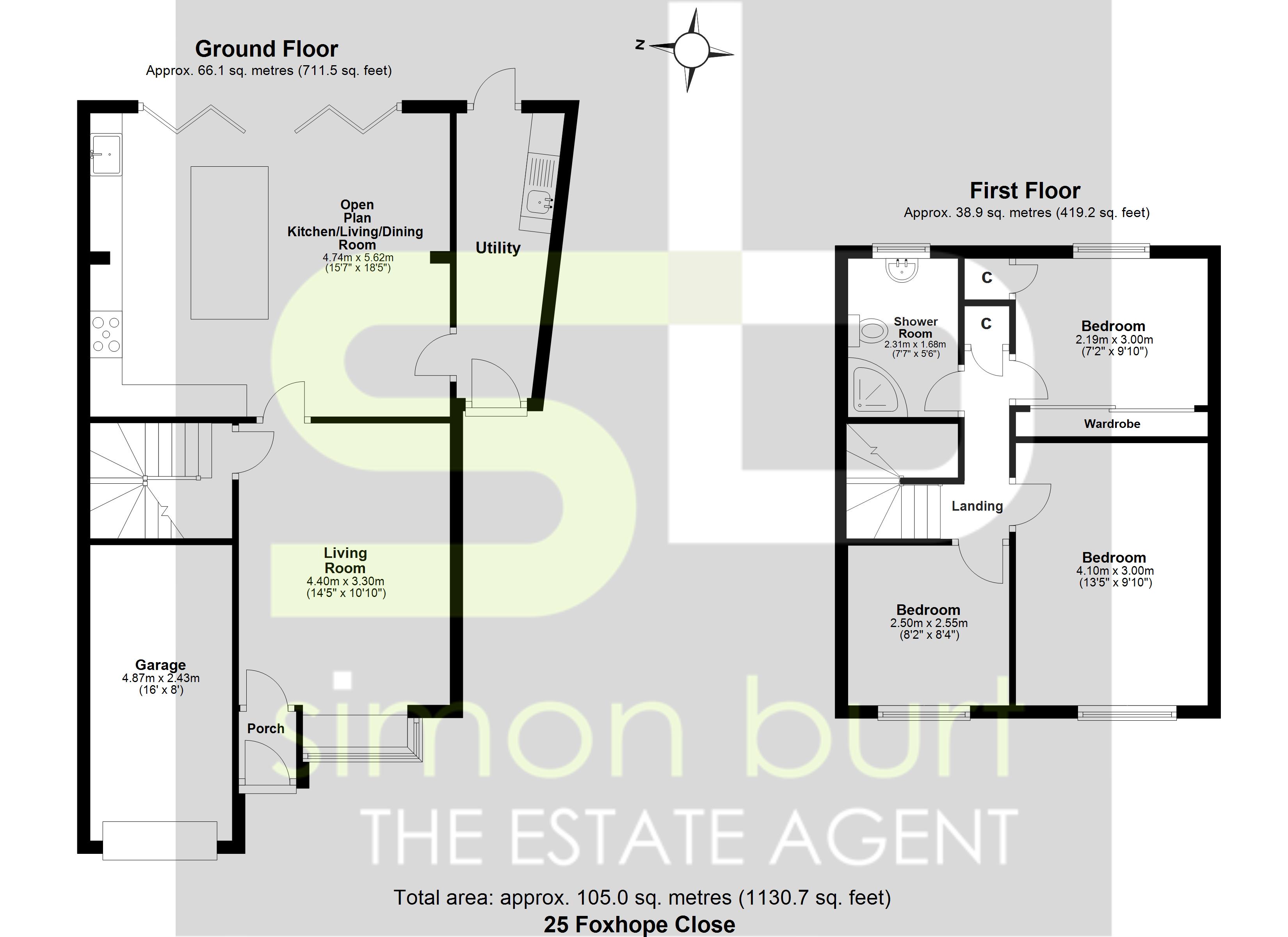 Floorplan for Foxhope Close, Birmingham