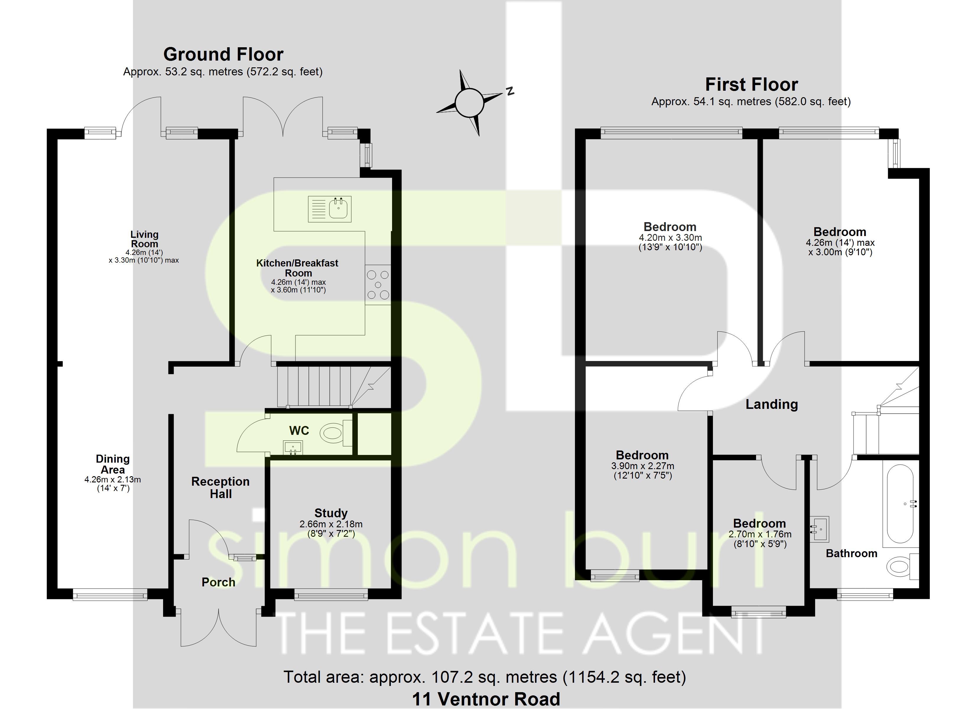 Floorplan for Ventnor Road, Solihull
