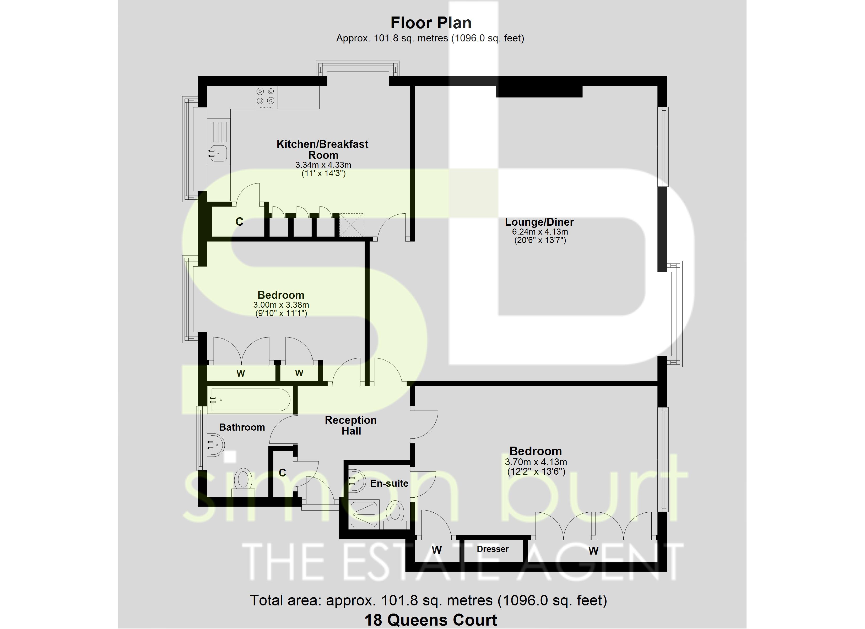 Floorplan for Queens Court, Solihull