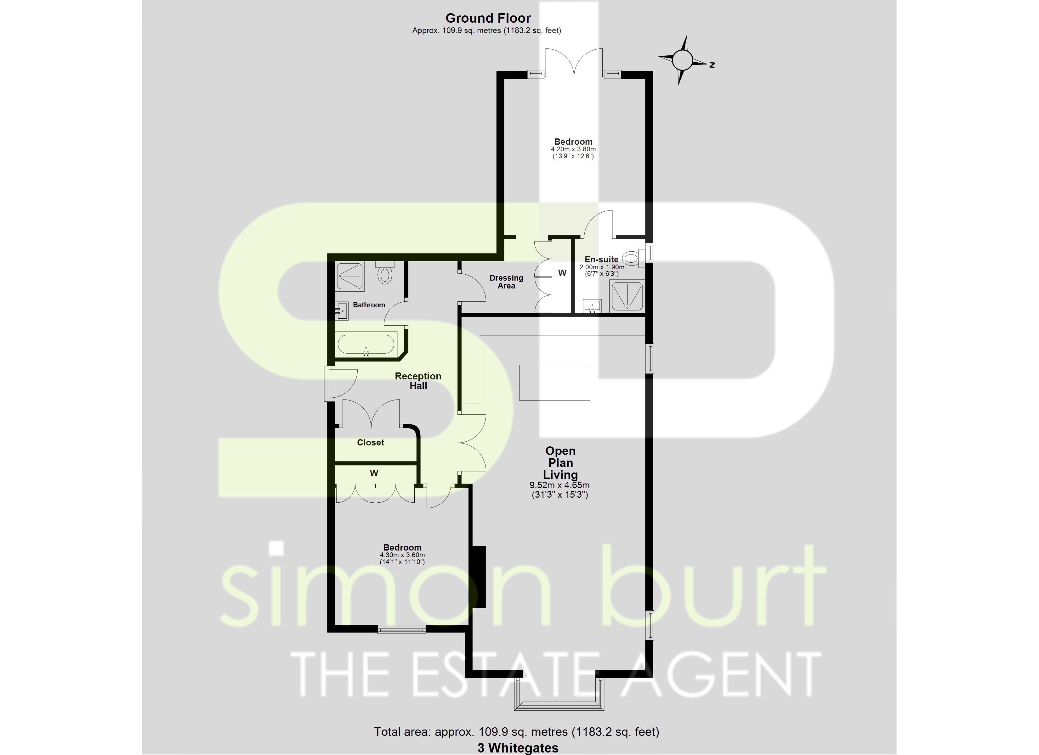 Floorplan for Whitegates, Solihull