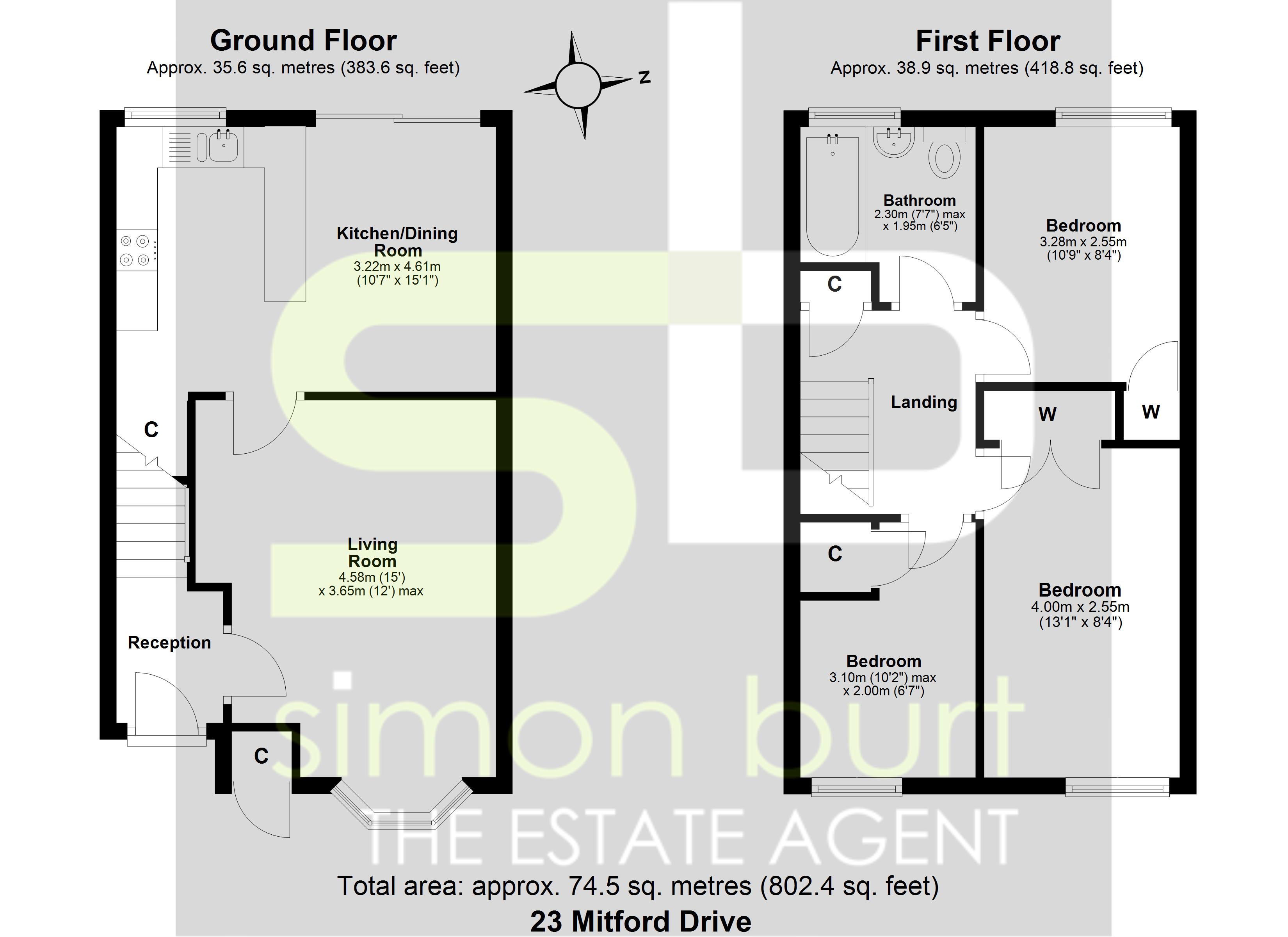 Floorplan for Mitford Drive, Solihull