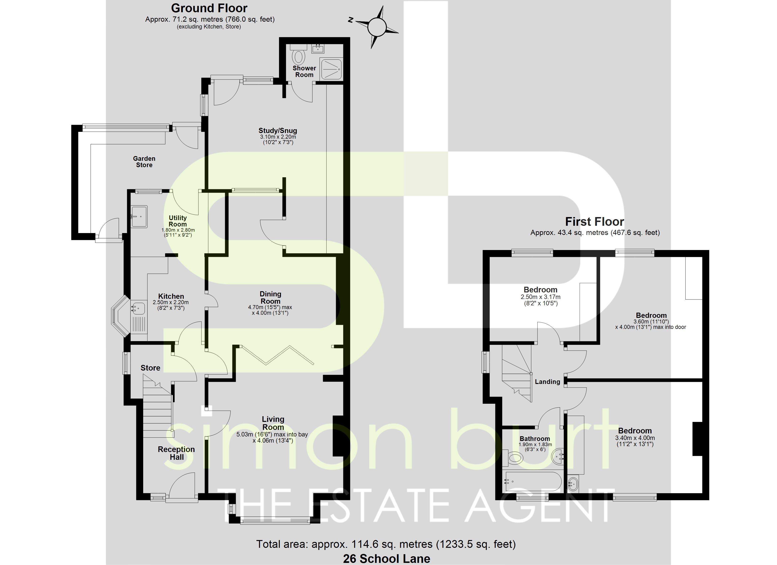 Floorplan for School Lane, Solihull