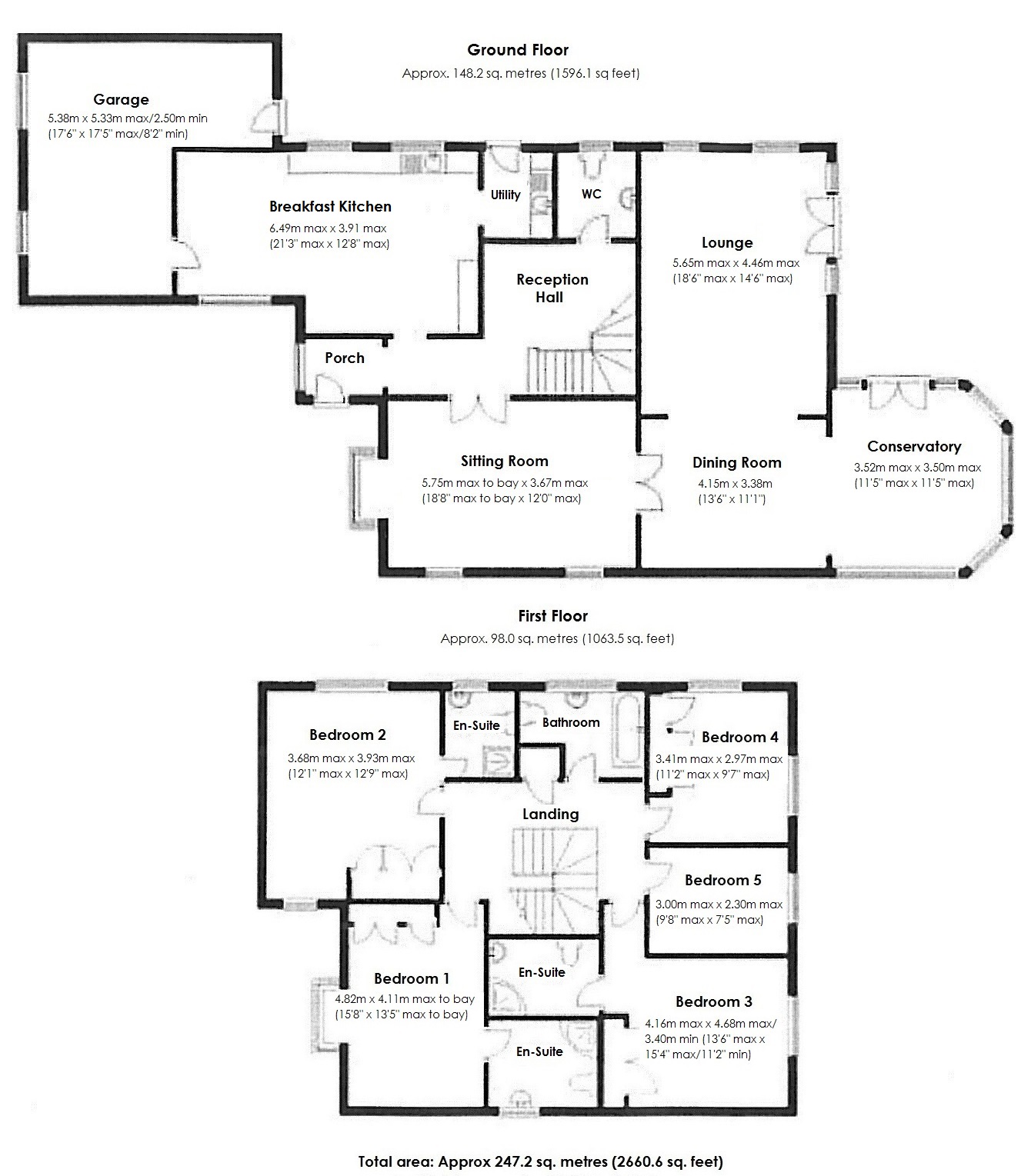 Floorplan for Wellfield Close, Balsall Common