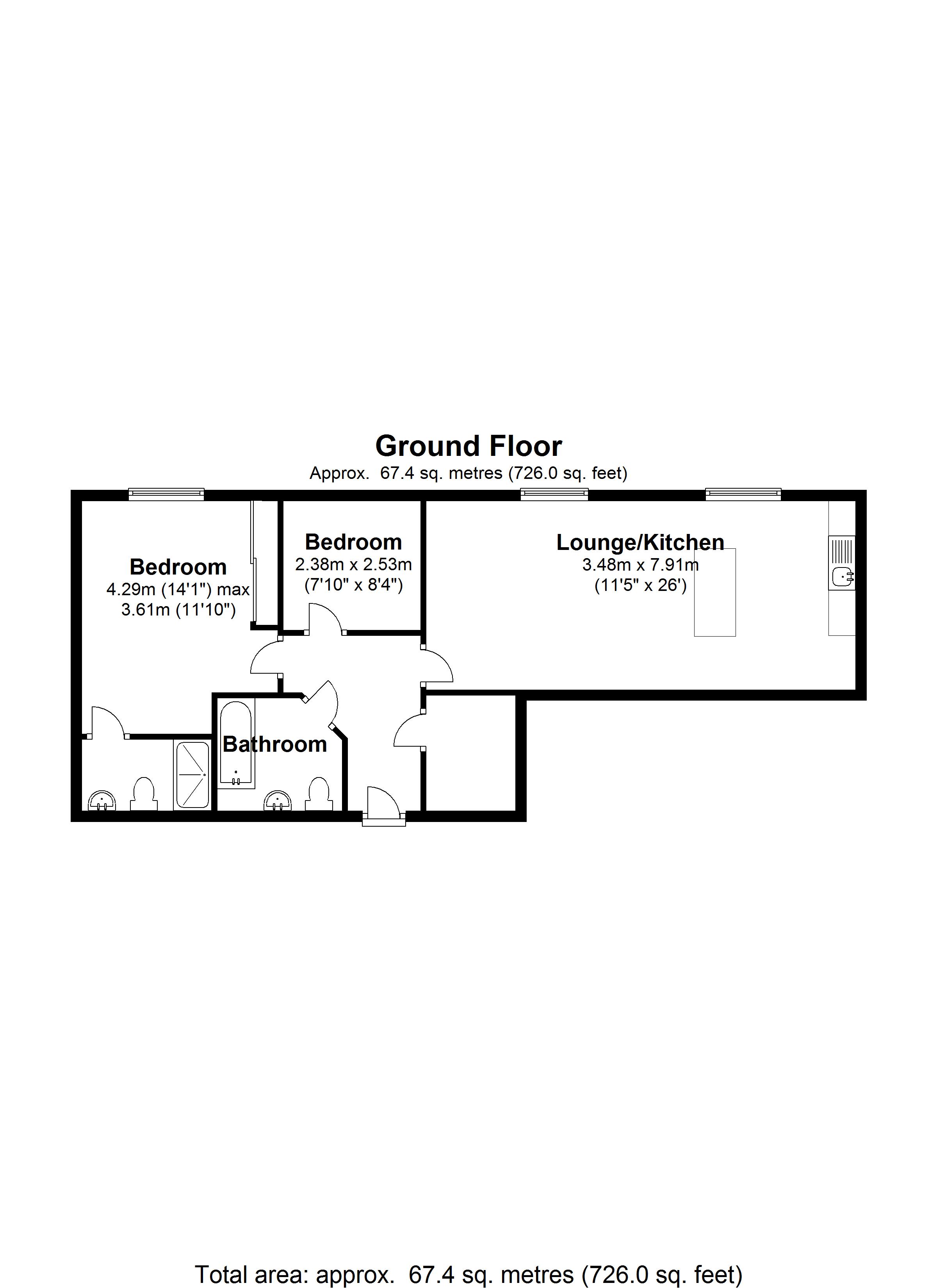 Floorplan for Lock House, Solihull