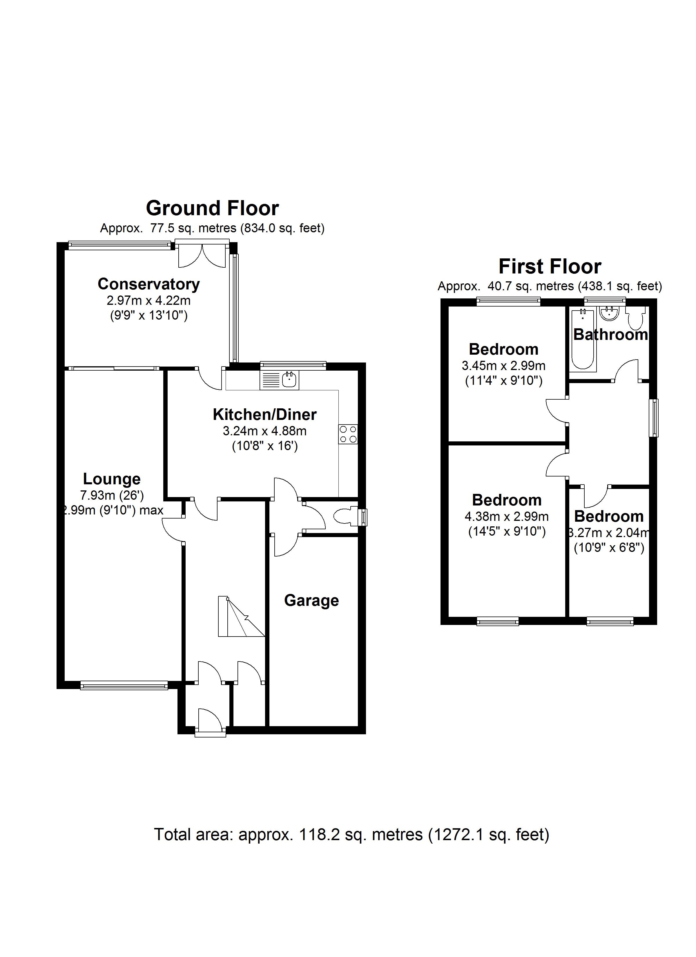 Floorplan for Coppice Walk, Solihull