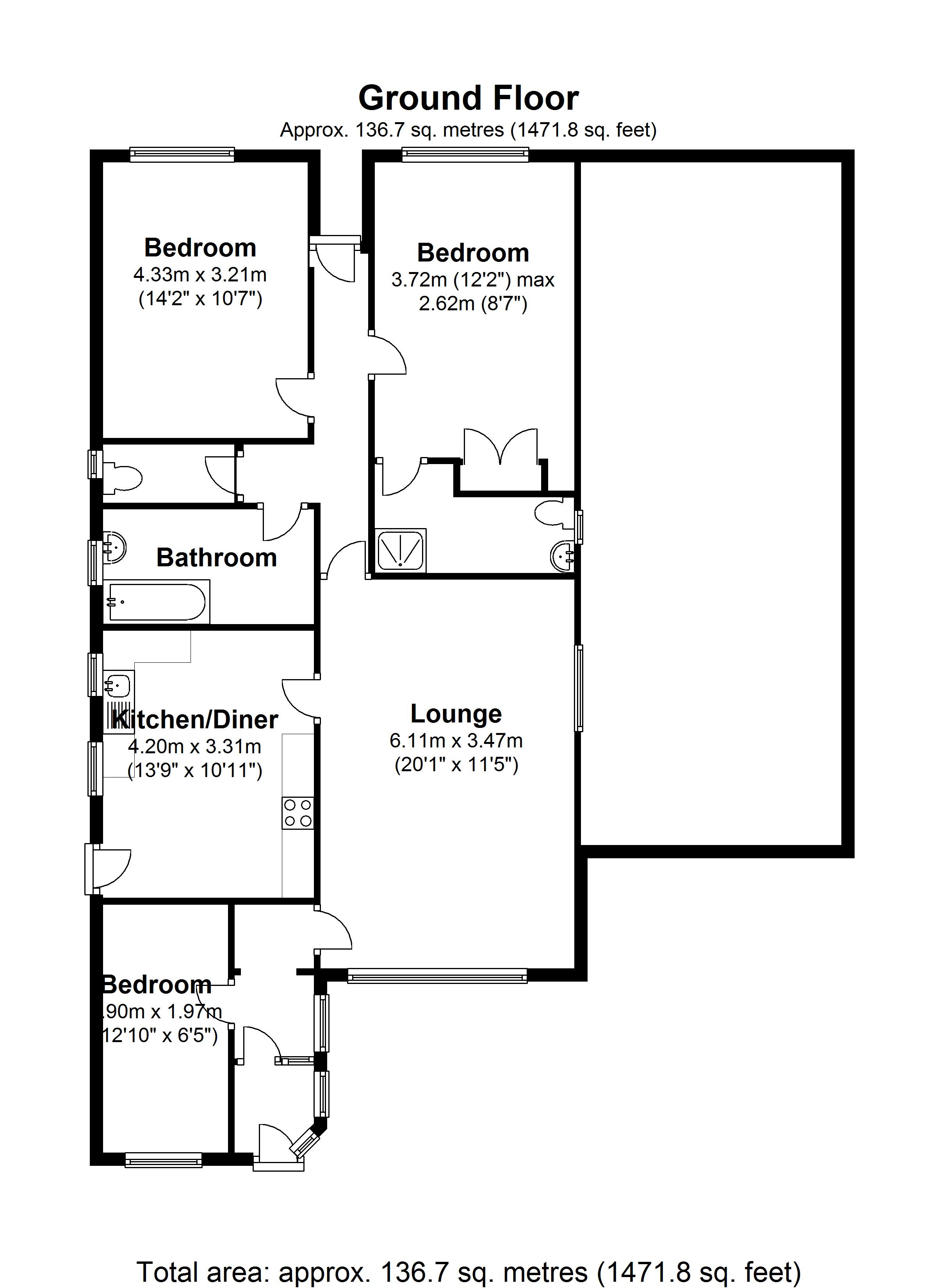 Floorplan for Moorlands Drive, Solihull