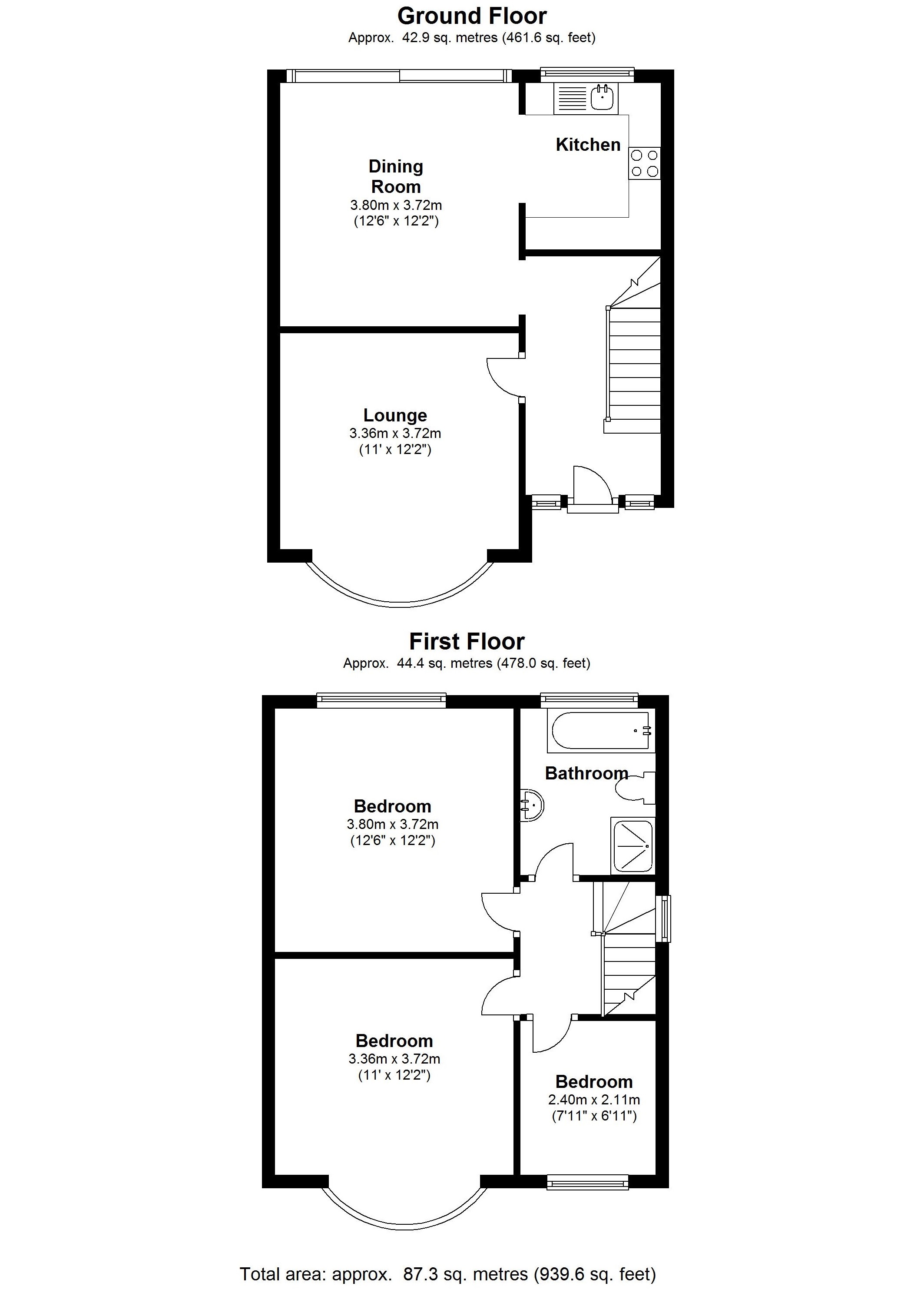 Floorplan for Vera Road, Birmingham