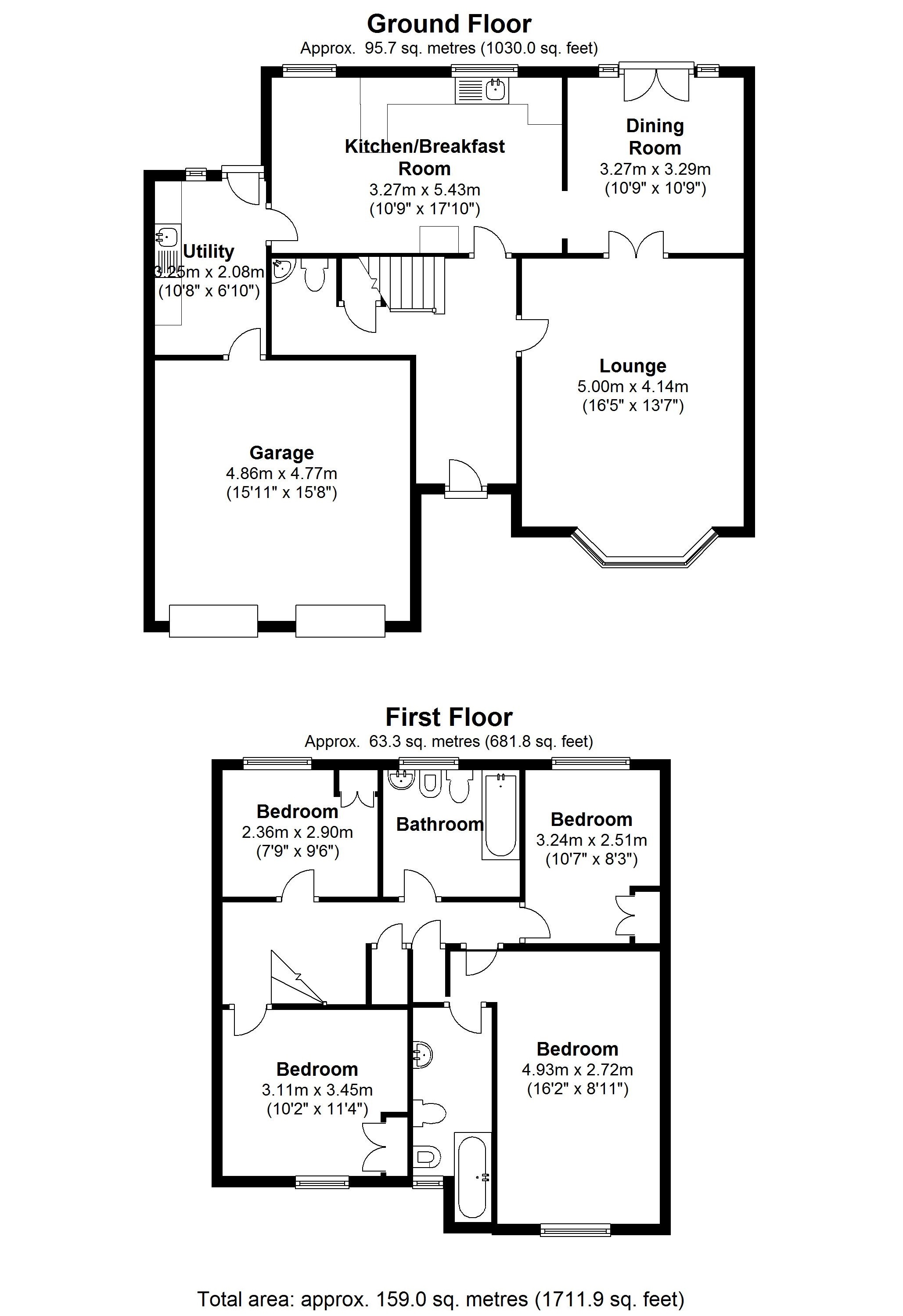 Floorplan for Saracen Drive, Balsall Common