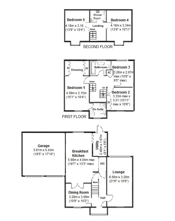 Floorplan for Grovefield Crescent, Balsall Common