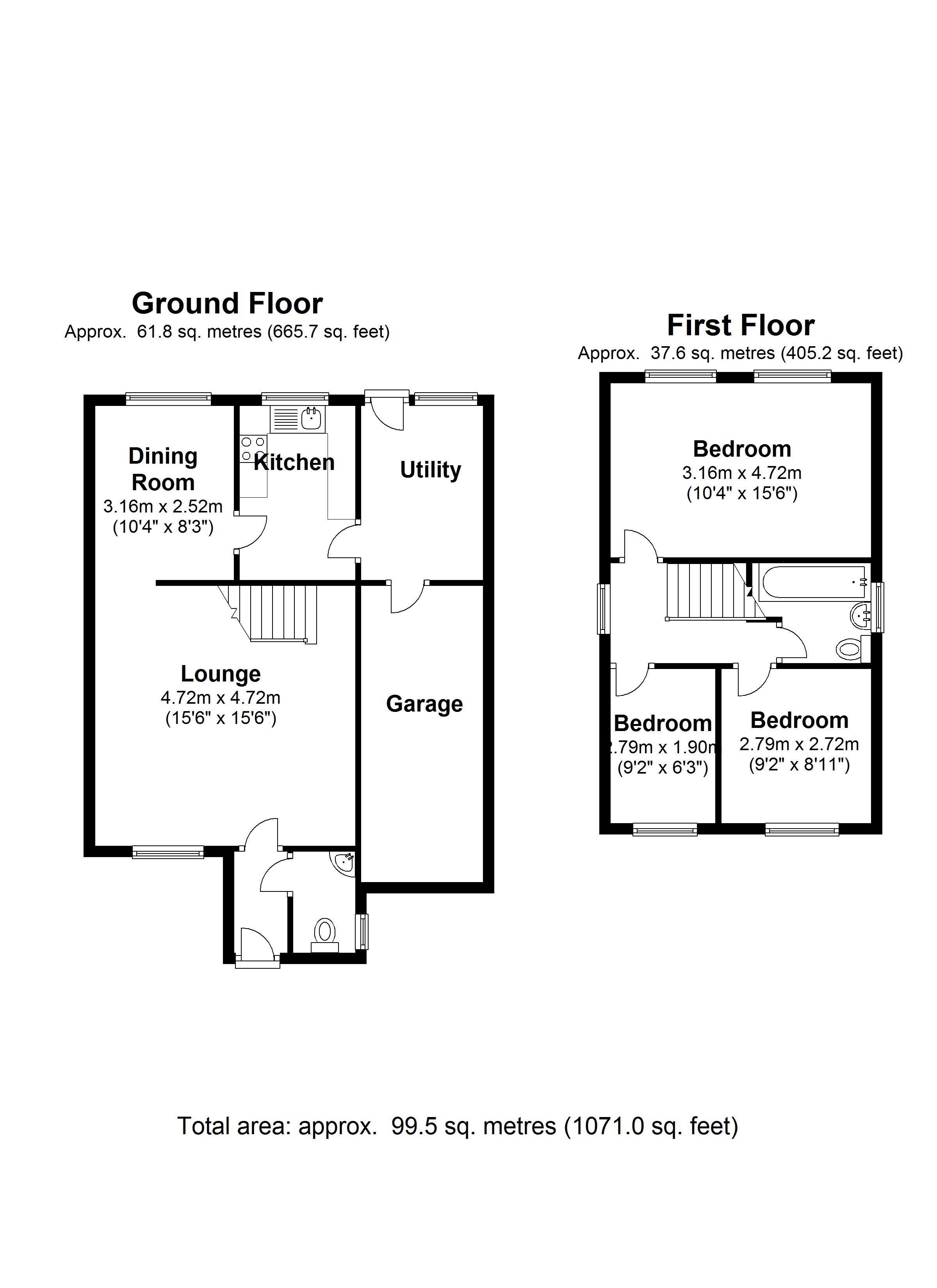 Floorplan for Caldeford Avenue, Solihull