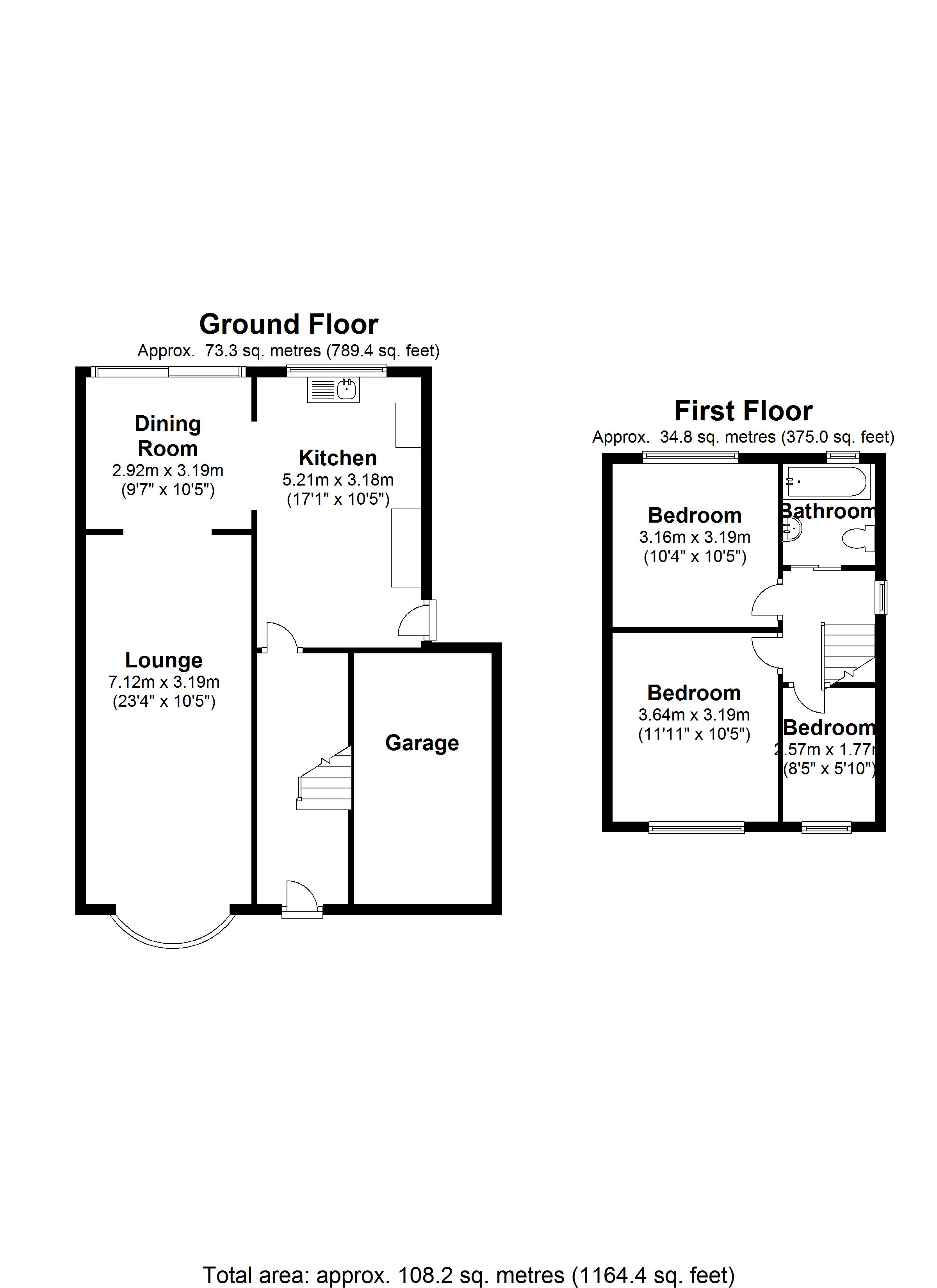 Floorplan for Stoneleigh Avenue, Earlsdon