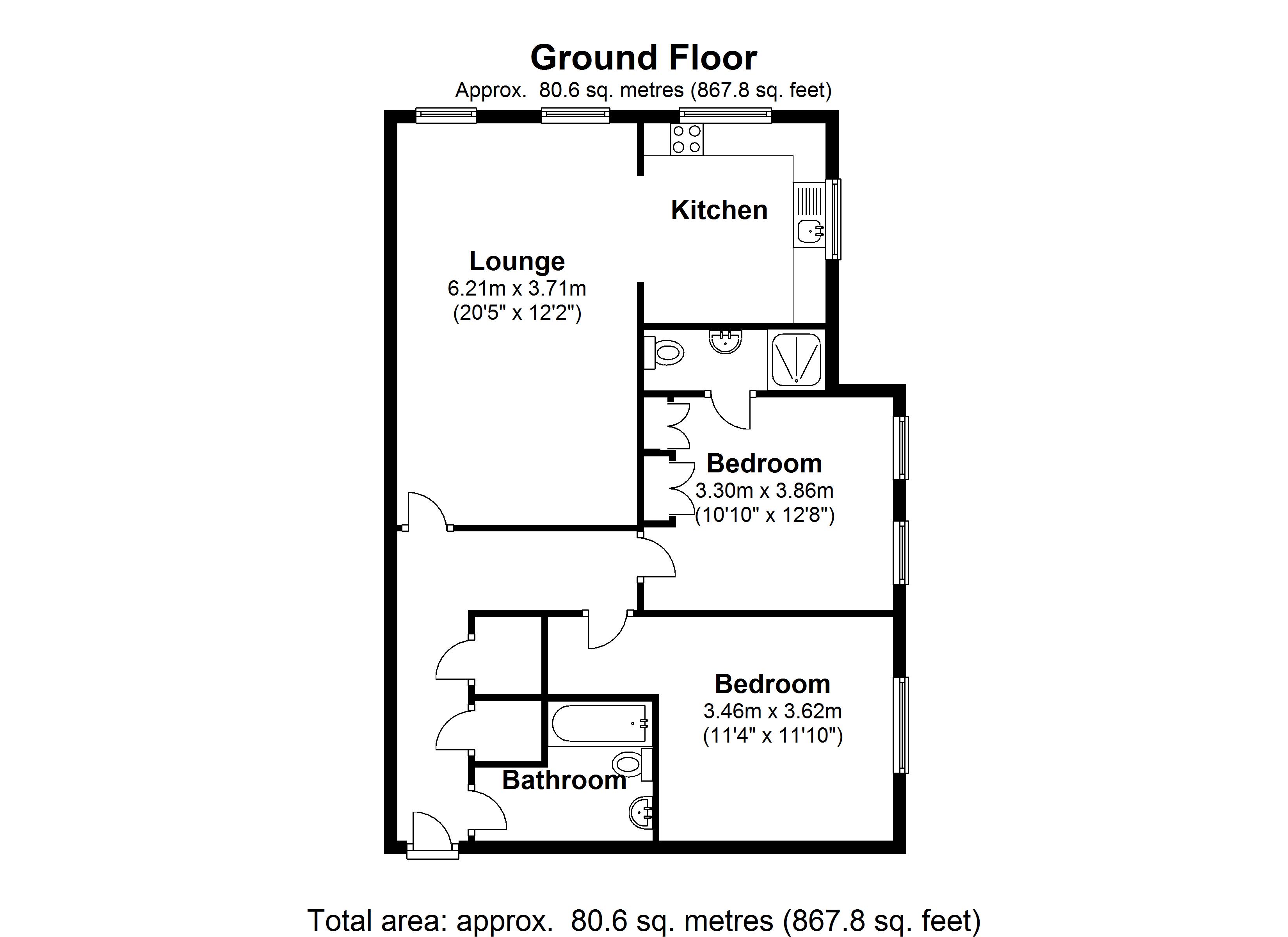 Floorplan for Eversleigh Court, Solihull