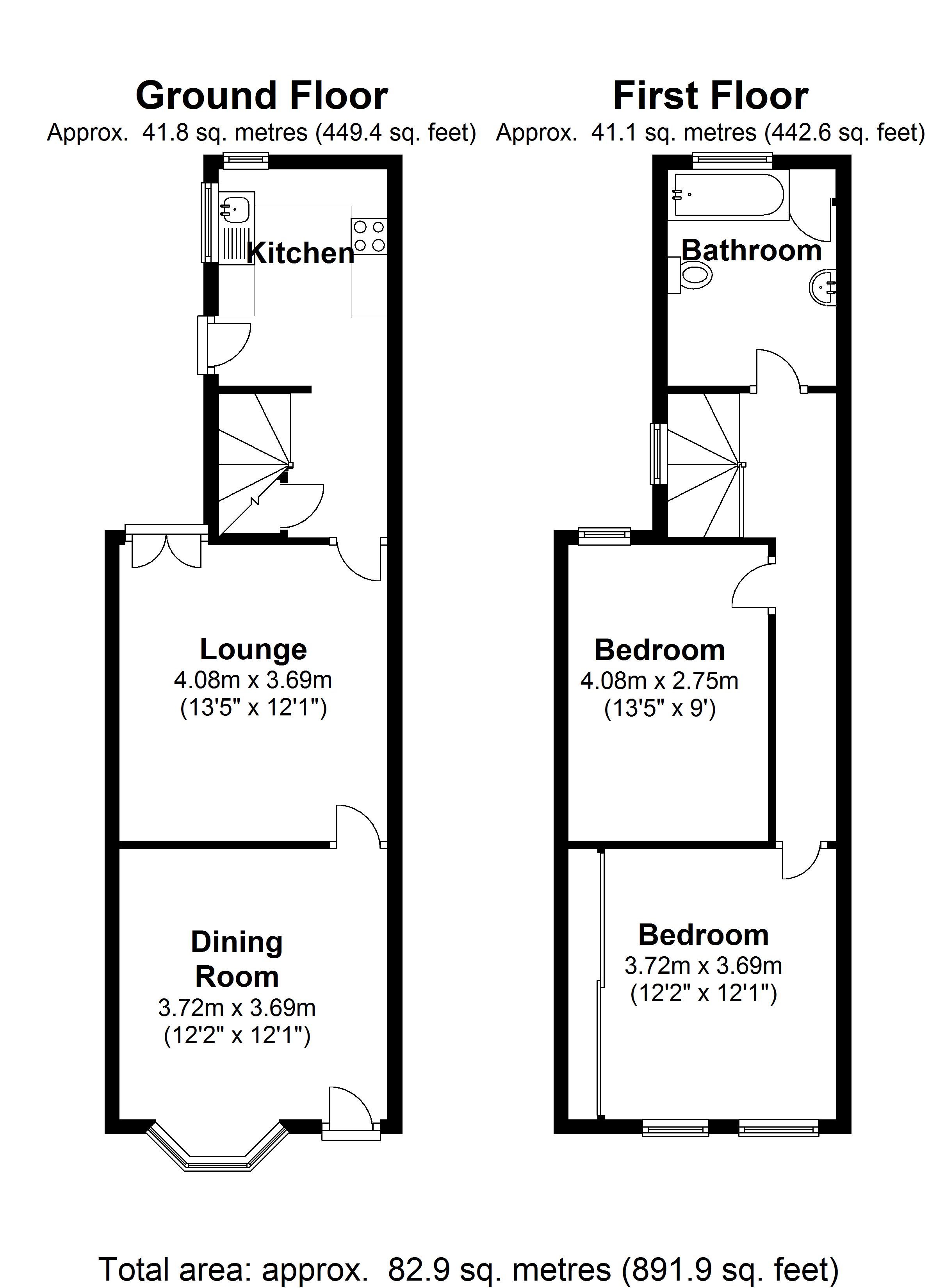 Floorplan for Highfield Road, Birmingham