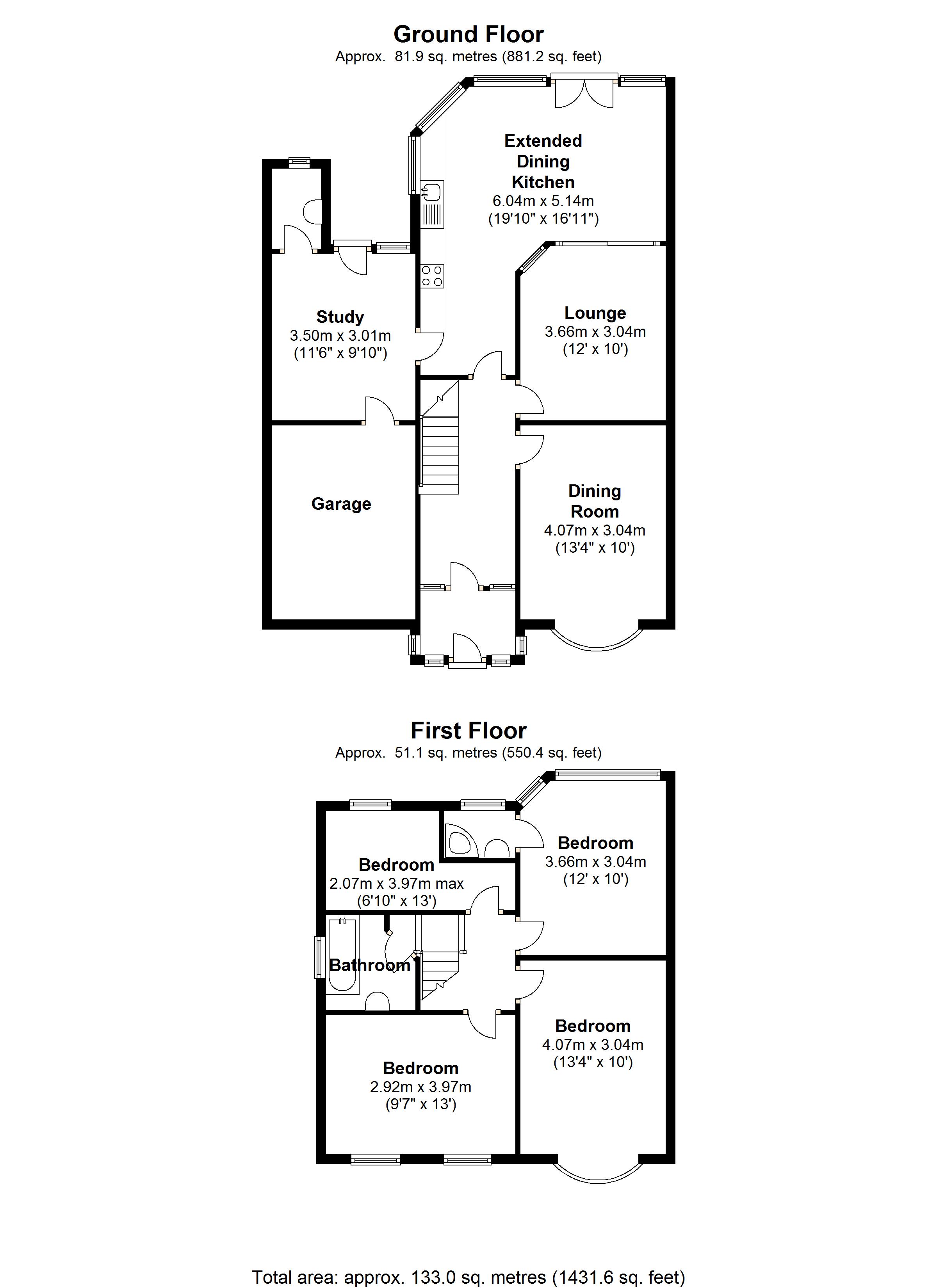 Floorplan for Kimberley Road, Solihull