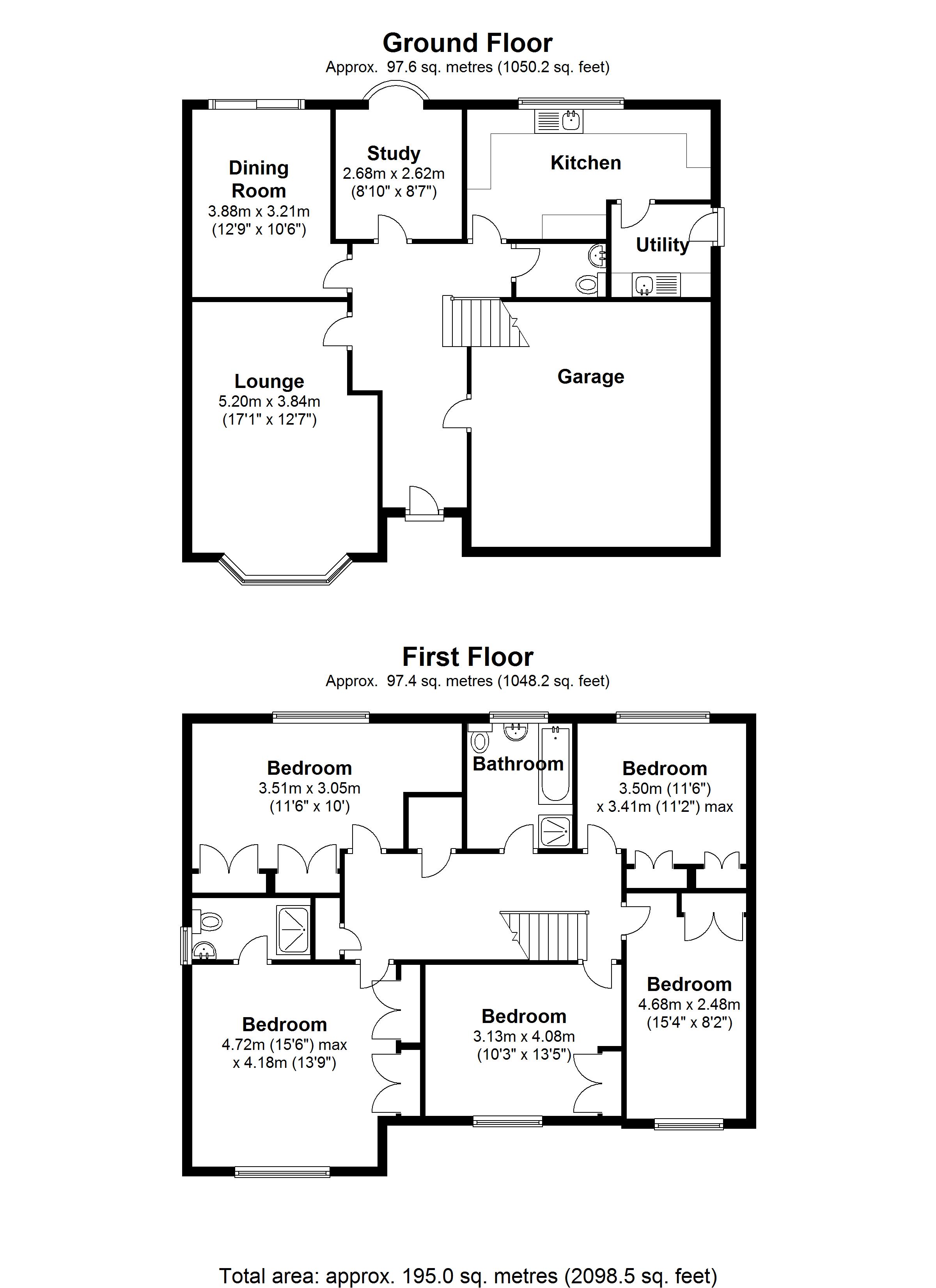 Floorplan for Greenfield Avenue, Balsall Common