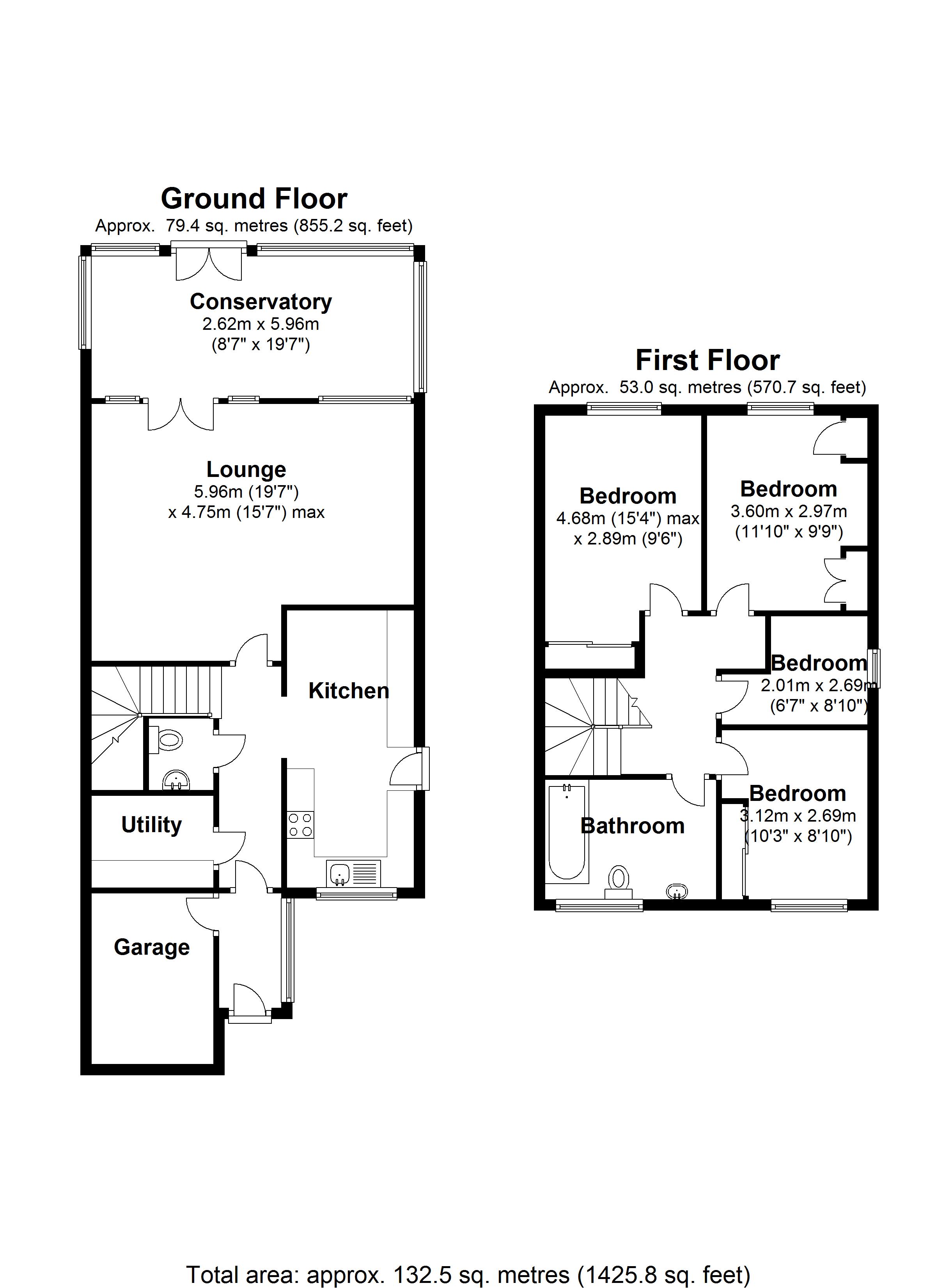 Floorplan for Warwick Road, Chadwick End