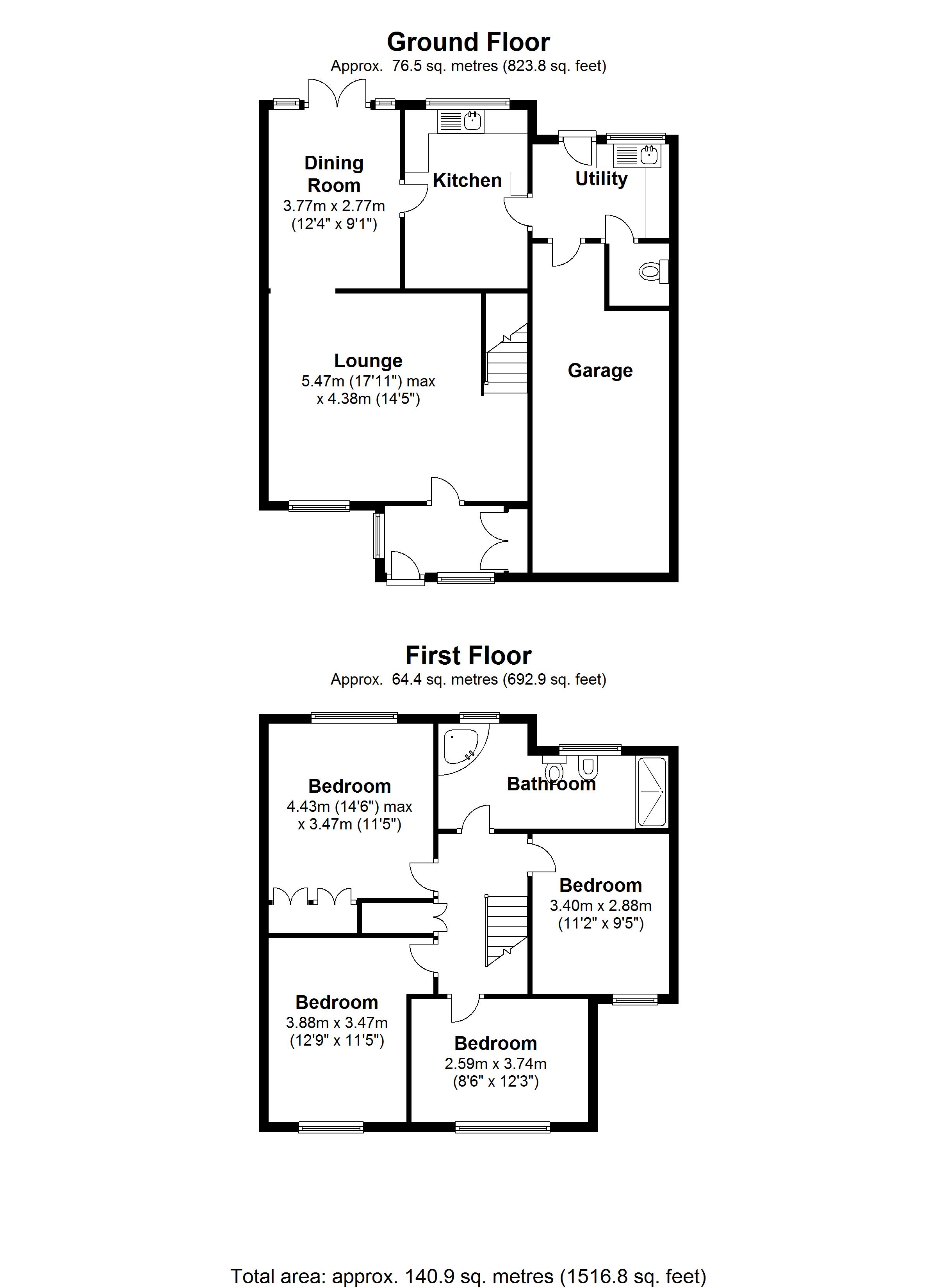 Floorplan for Eastfield Drive, Solihull