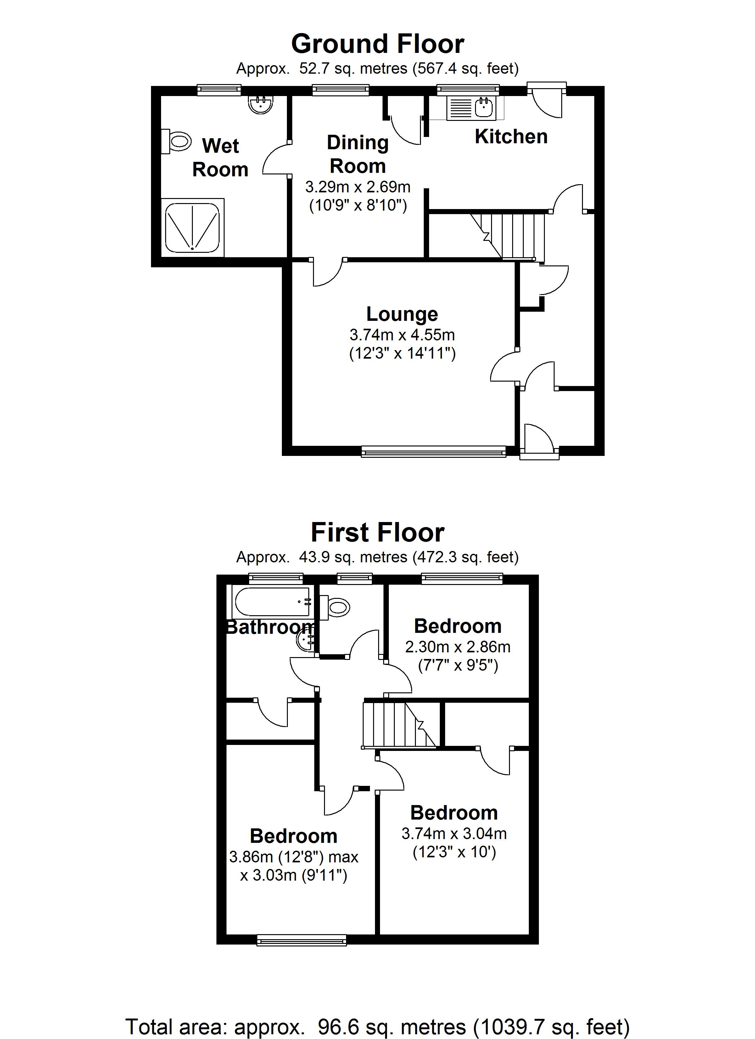 Floorplan for Walsgrave Close, Solihull