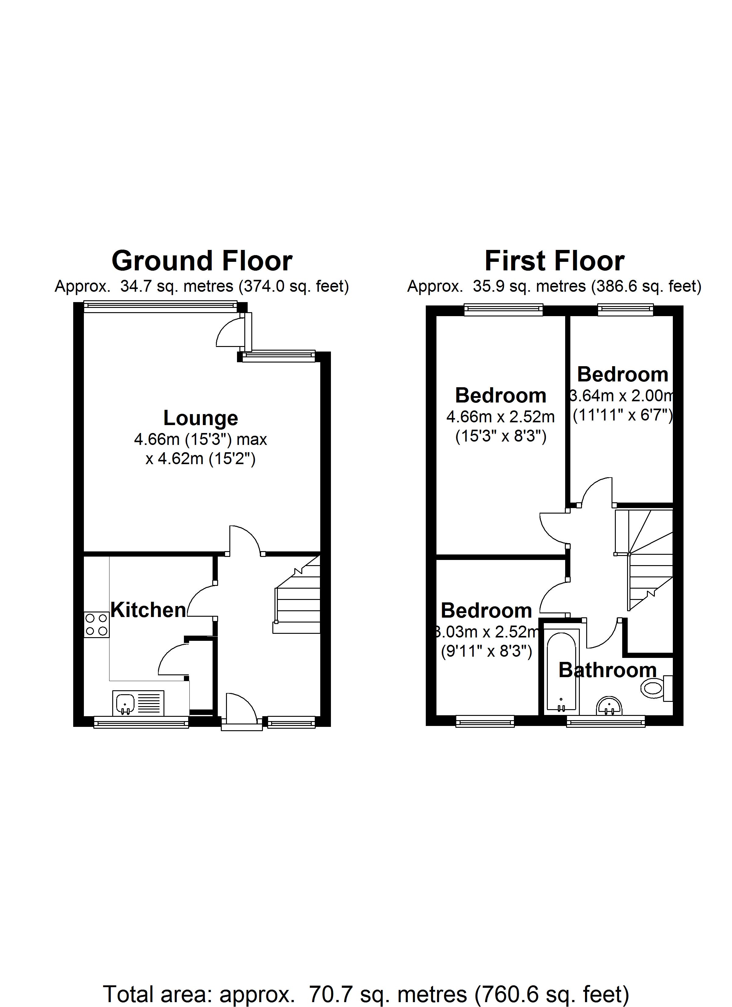 Floorplan for Windrush Close, Solihull