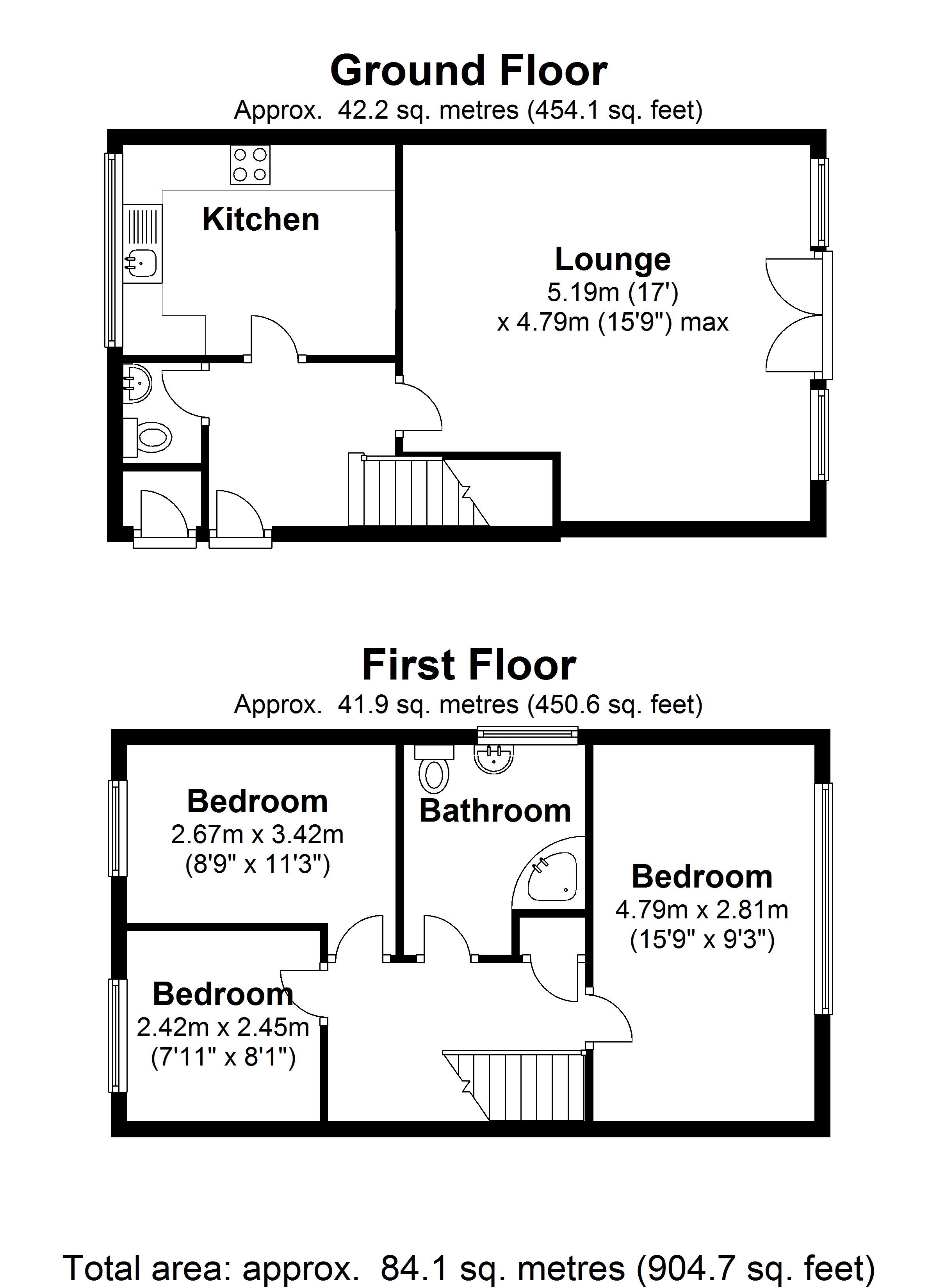 Floorplan for Wharton Avenue, Solihull