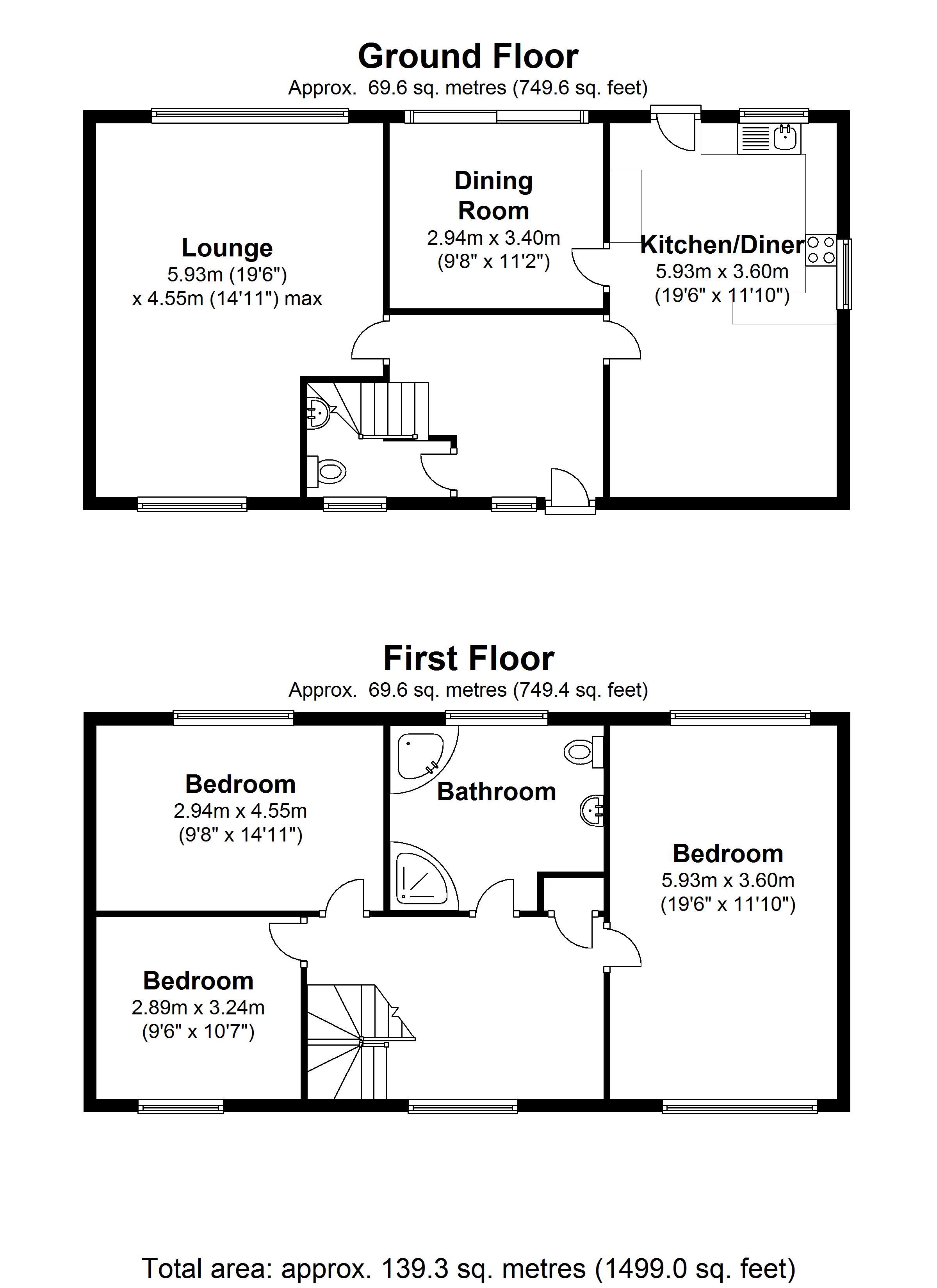 Floorplan for The Olde Forge, Shrewley Common