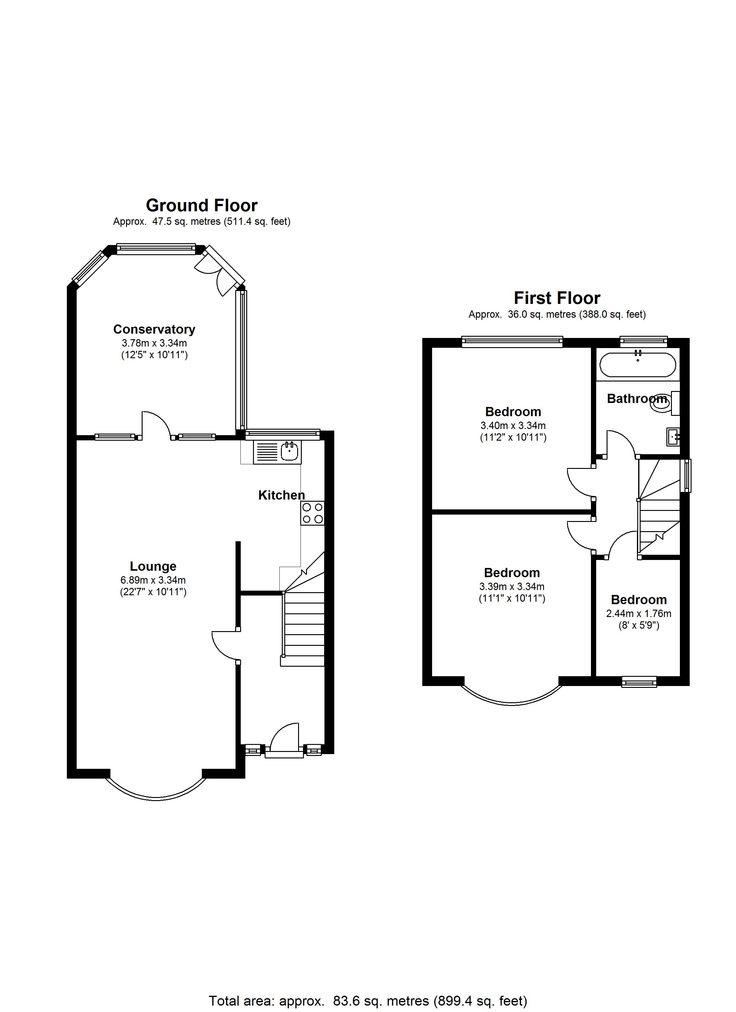 Floorplan for Shalford Road, Olton