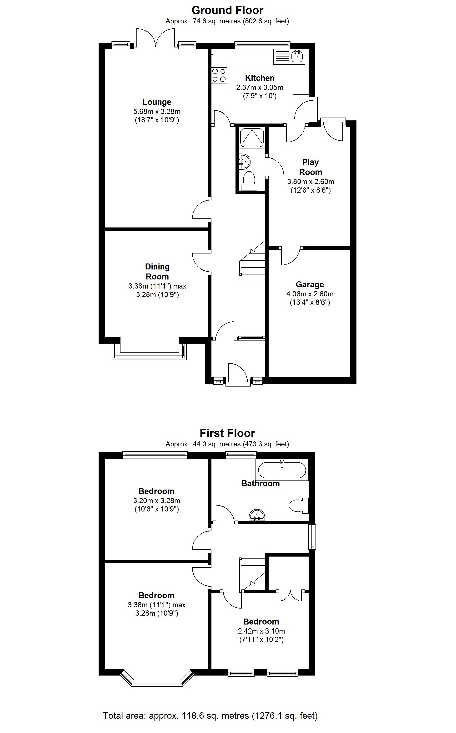 Floorplan for Damson Lane, Solihull