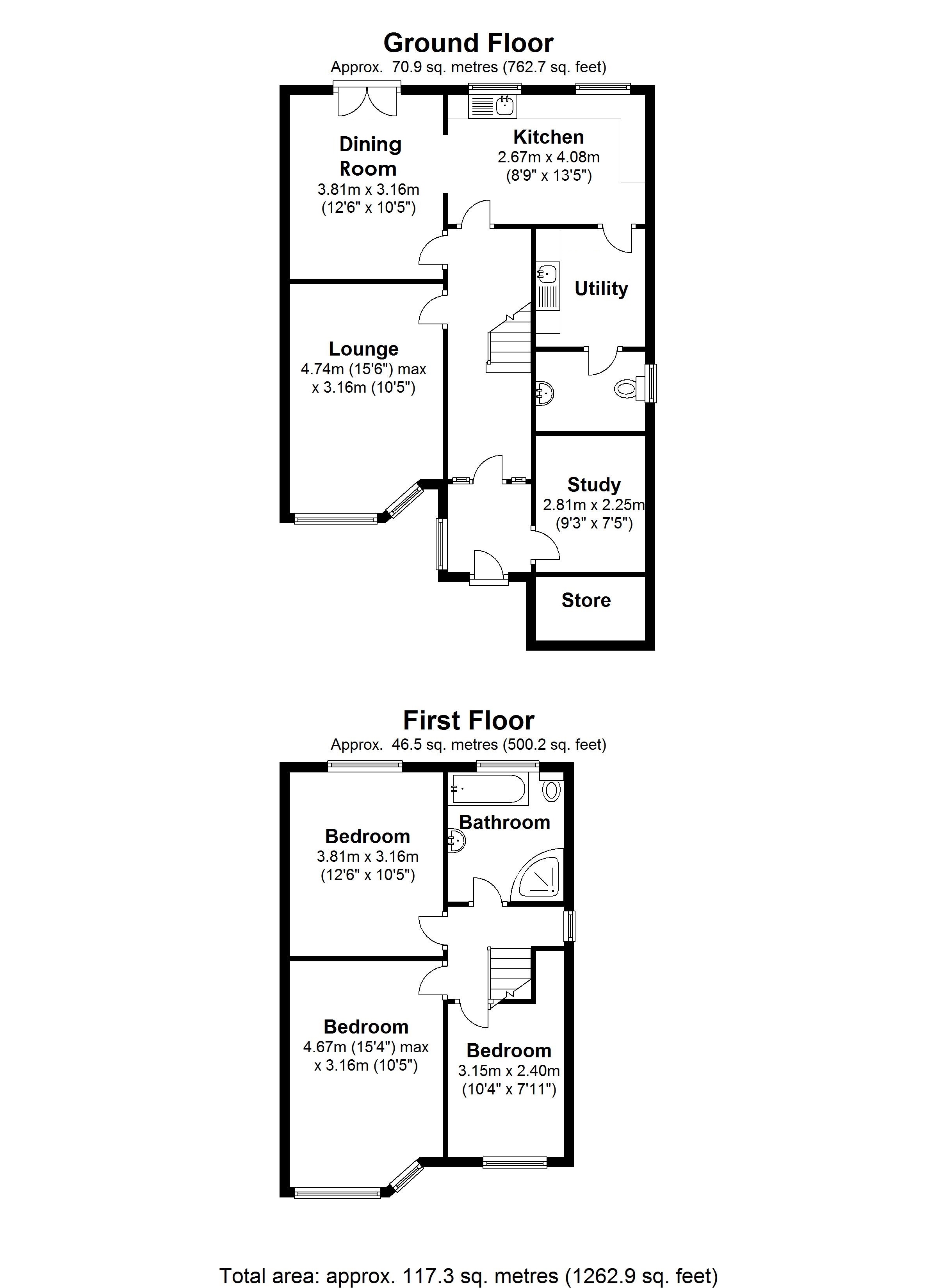 Floorplan for Hurst Green Road, Bentley Heath