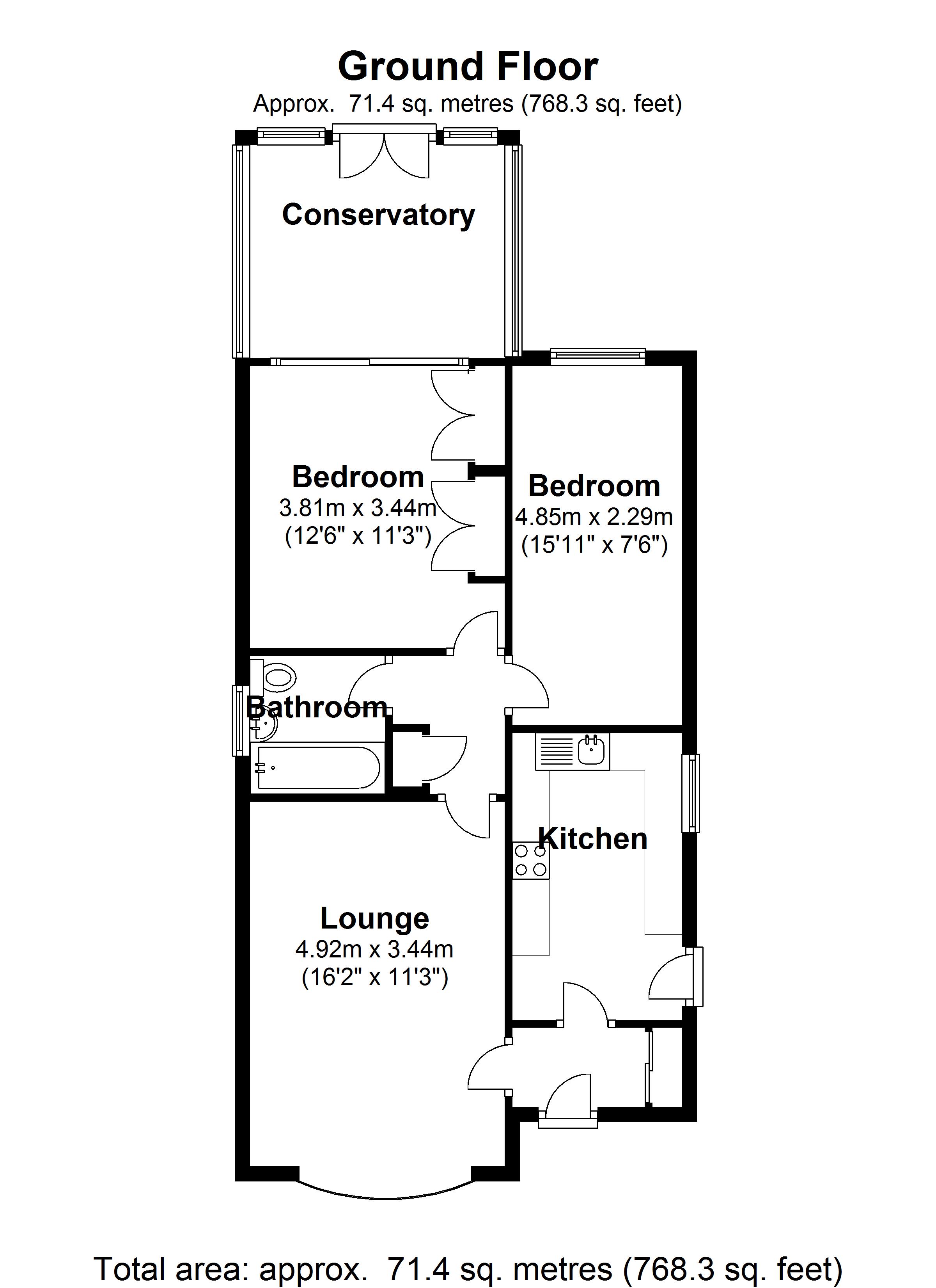 Floorplan for Chadbury Croft, Hillfield