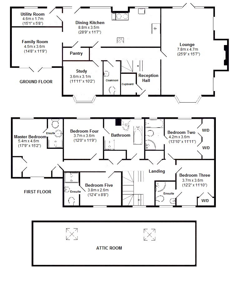 Floorplan for Tippers Hill Lane, Fillongley