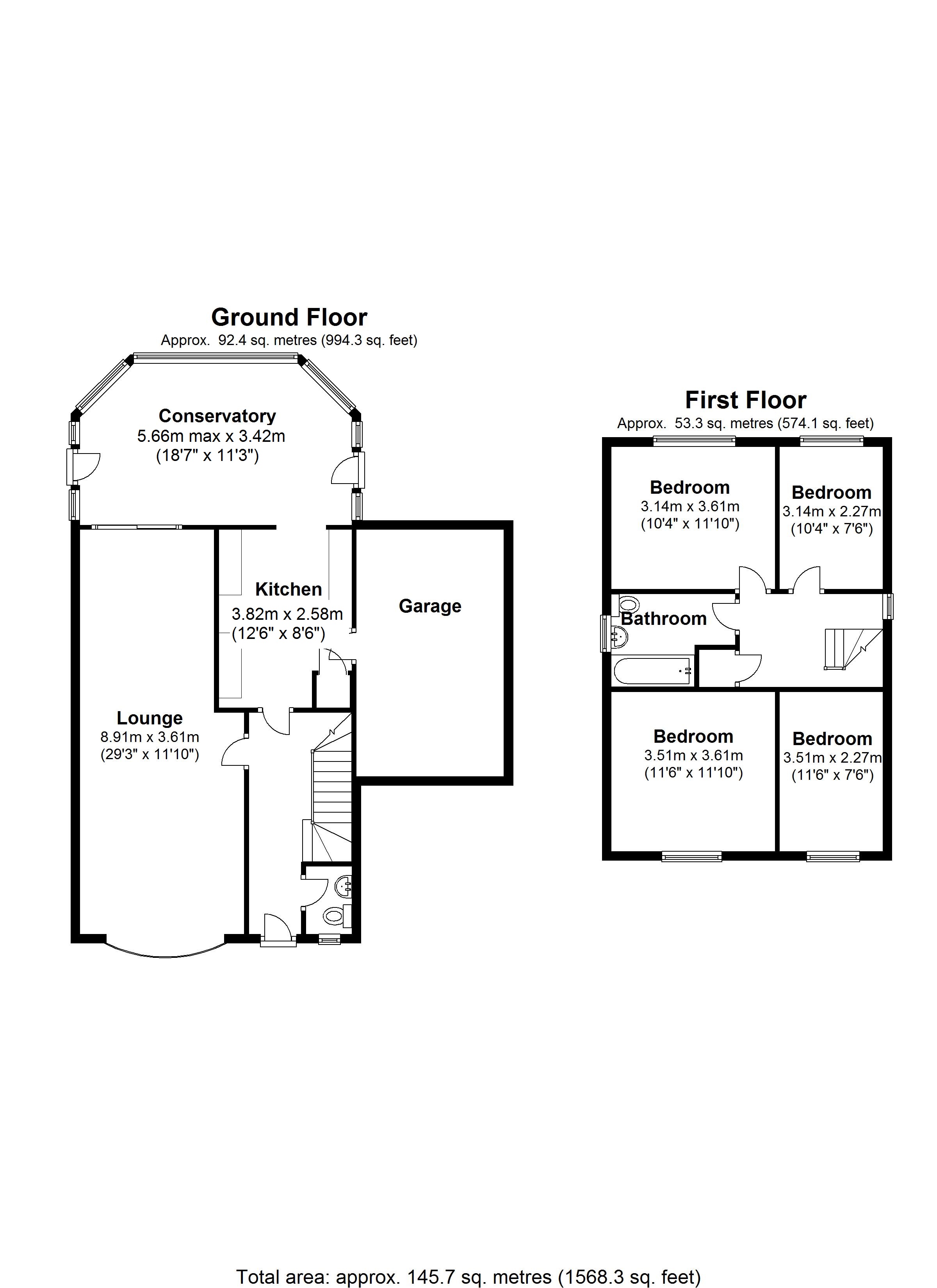 Floorplan for Cotton Lane, Moseley