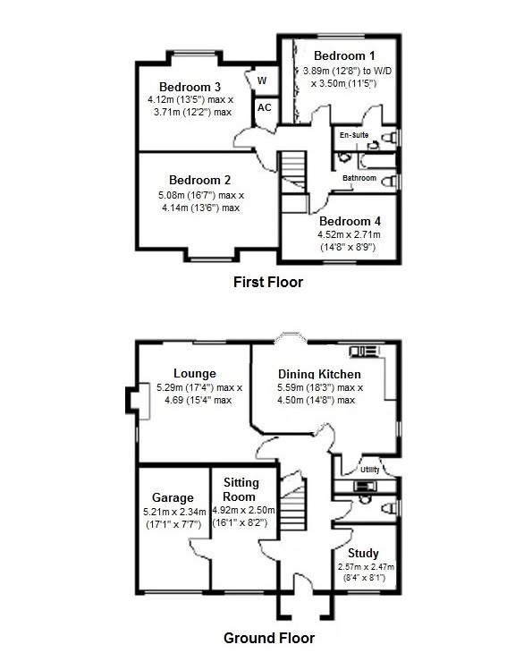 Floorplan for Bramshall Drive, Dorridge