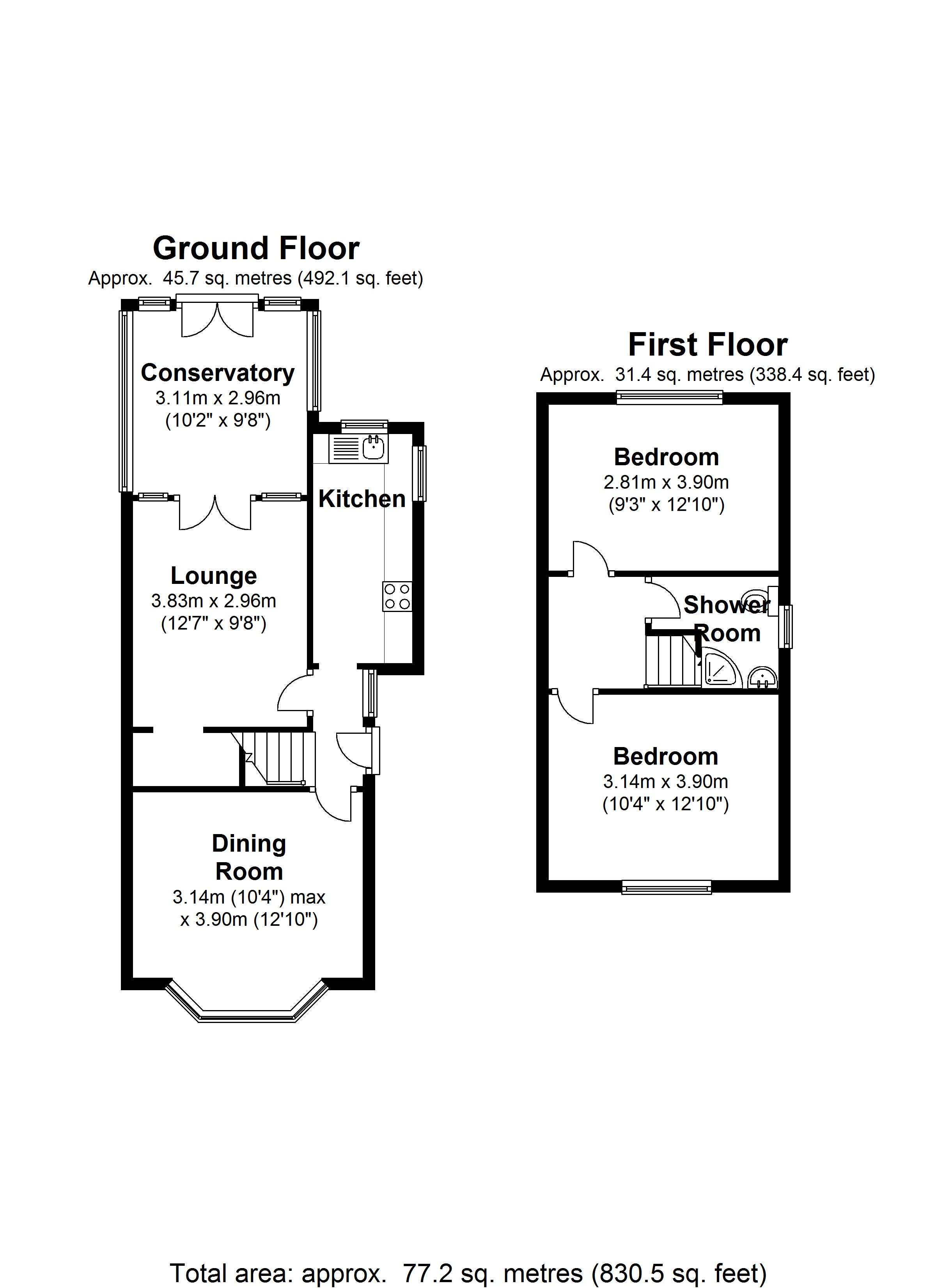 Floorplan for Pierce Avenue, Solihull